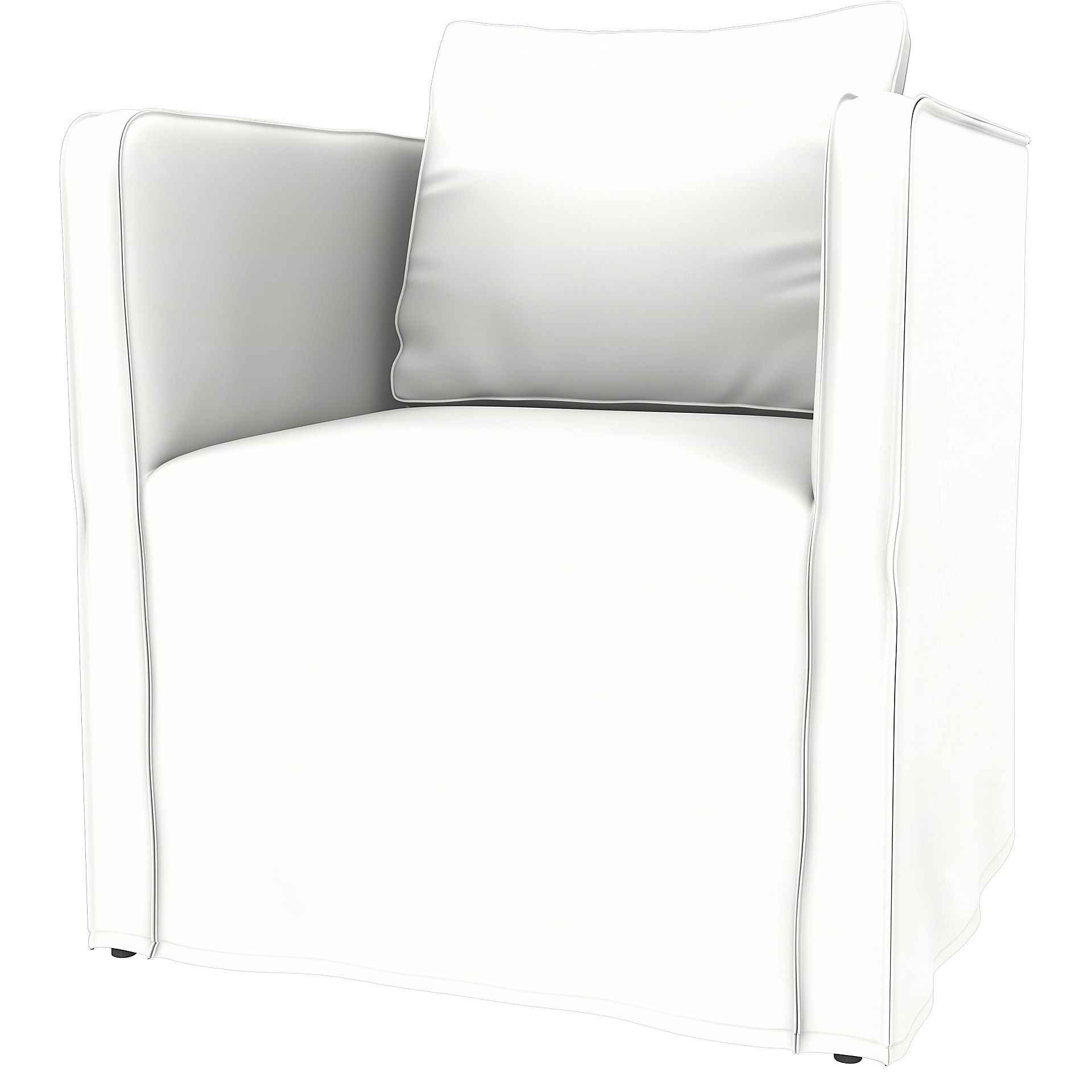 IKEA - Överdrag till Ekerö fåtölj, Absolute White, Linne - Bemz