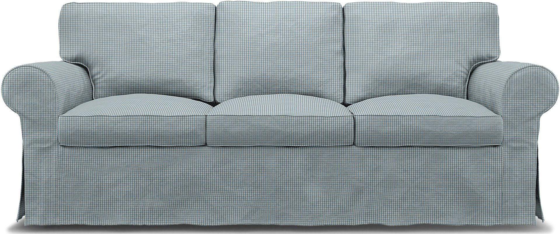IKEA - Ektorp 3 Seater Sofa Cover, Sky Blue, Cotton - Bemz
