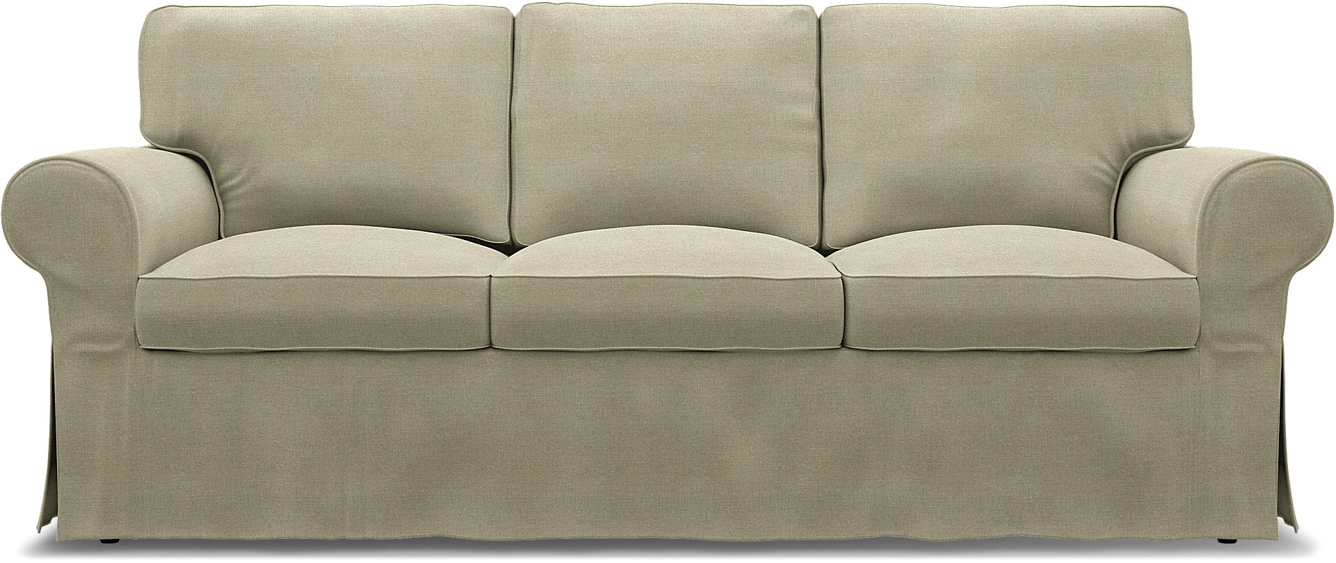 IKEA - Ektorp 3 Seater Sofa Cover, Pebble, Linen - Bemz