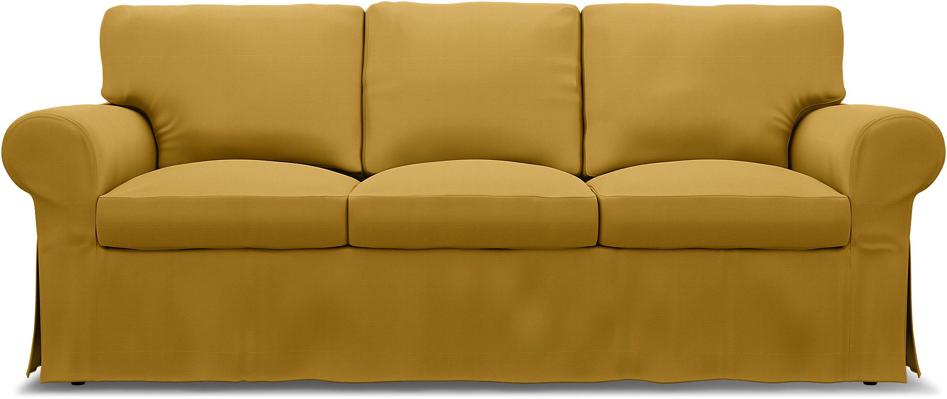 IKEA - Ektorp 3 Seater Sofa Cover, Honey Mustard, Cotton - Bemz