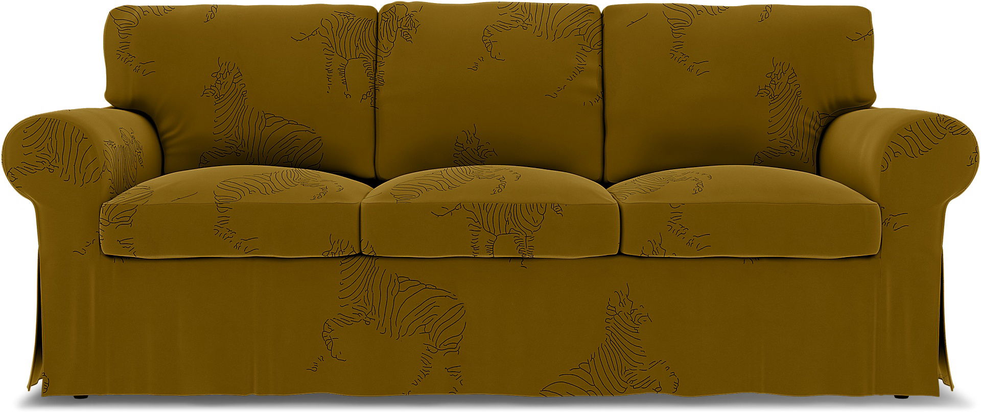 Bemz IKEA - Hoes voor 3-zitsbank Ektorp, Turmeric / Zebra, DE NATURES’ PALETTE COLLECTION VAN 