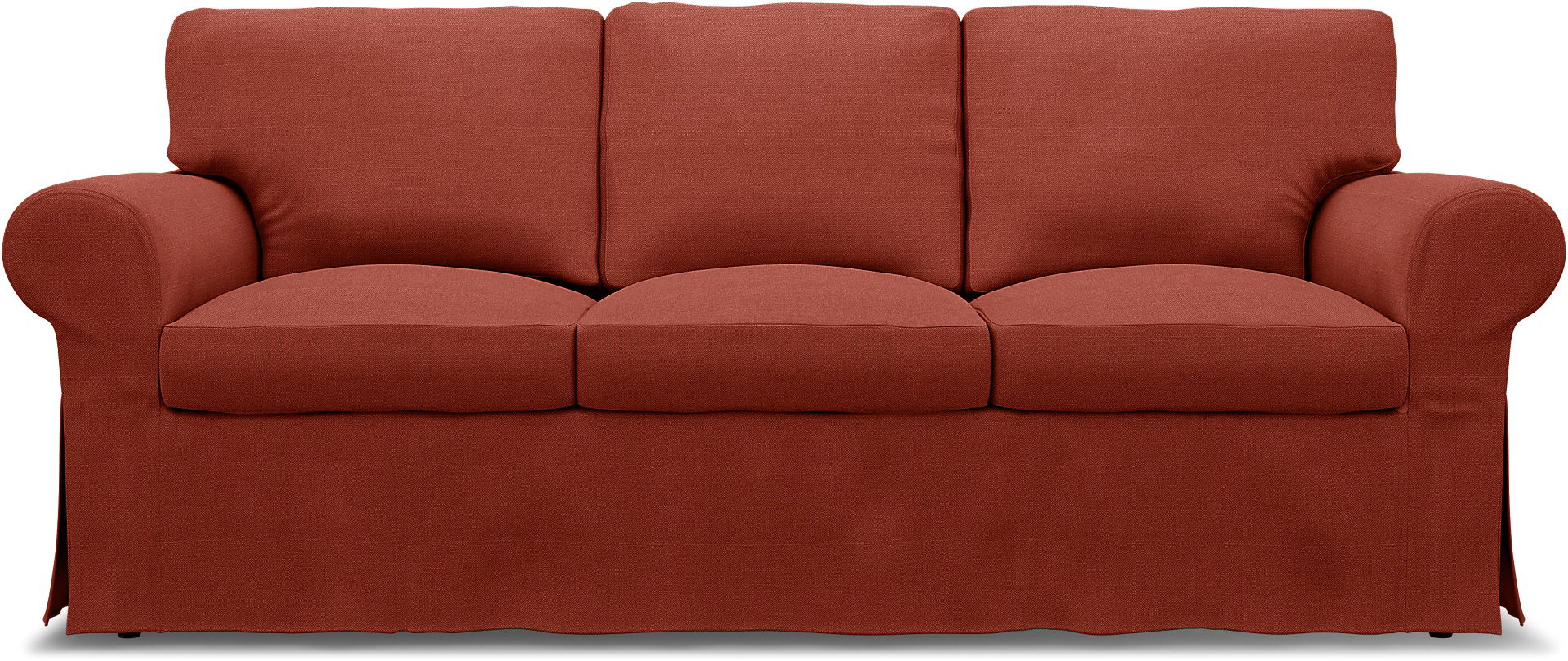 IKEA - Ektorp 3 Seater Sofa Cover, Cayenne, Linen - Bemz