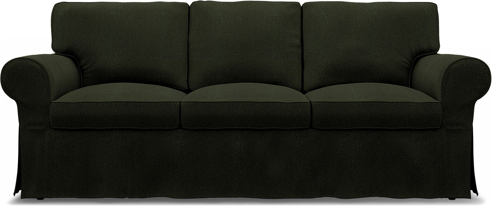 Bemz IKEA - Hoes voor 3-zitsbank Ektorp, Dark Moss Green, DE NATURES’ PALETTE COLLECTION VAN 