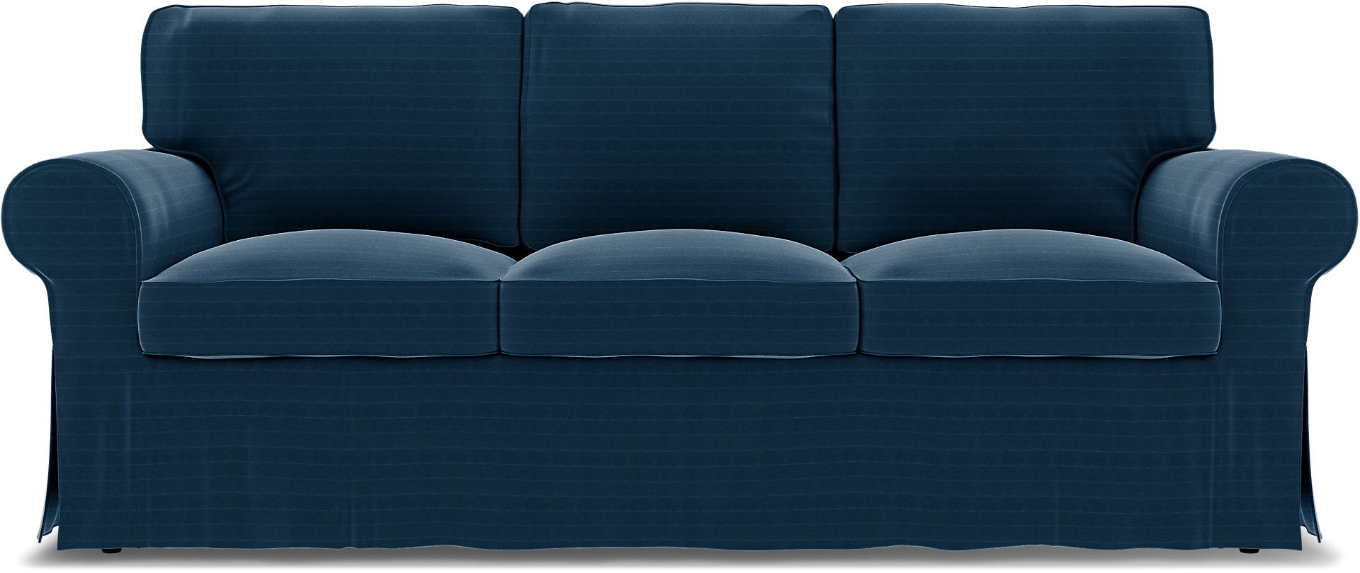 IKEA - Ektorp 3 Seater Sofa Cover, Denim Blue, Moody Seventies Collection - Bemz