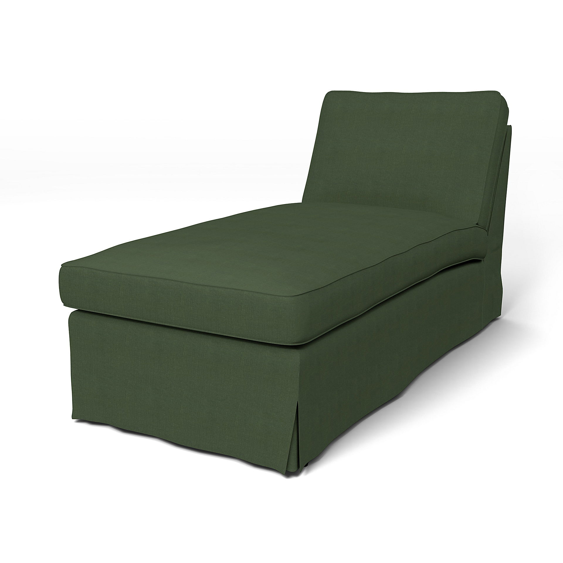 Bemz IKEA - Hoes voor chaise longue Ektorp, Moss, Linnen