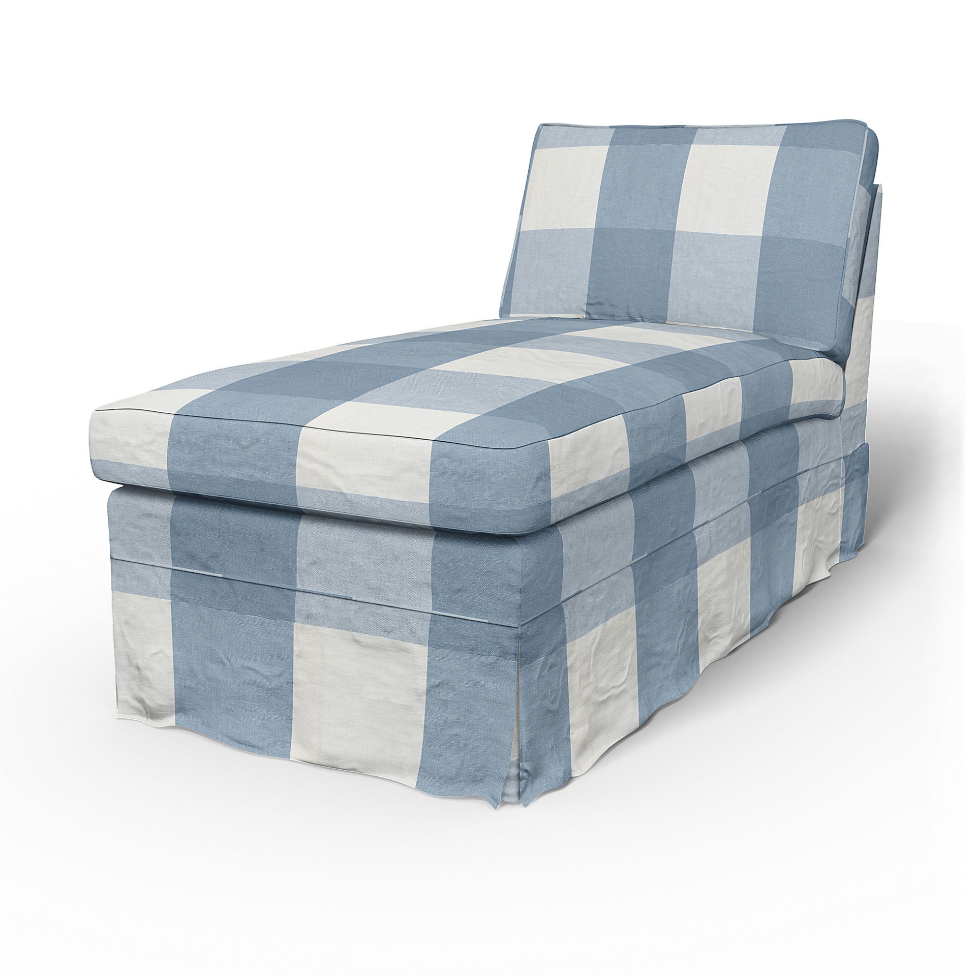 IKEA - Överdrag till Ektorp schäslong, Sky Blue, Linne - Bemz