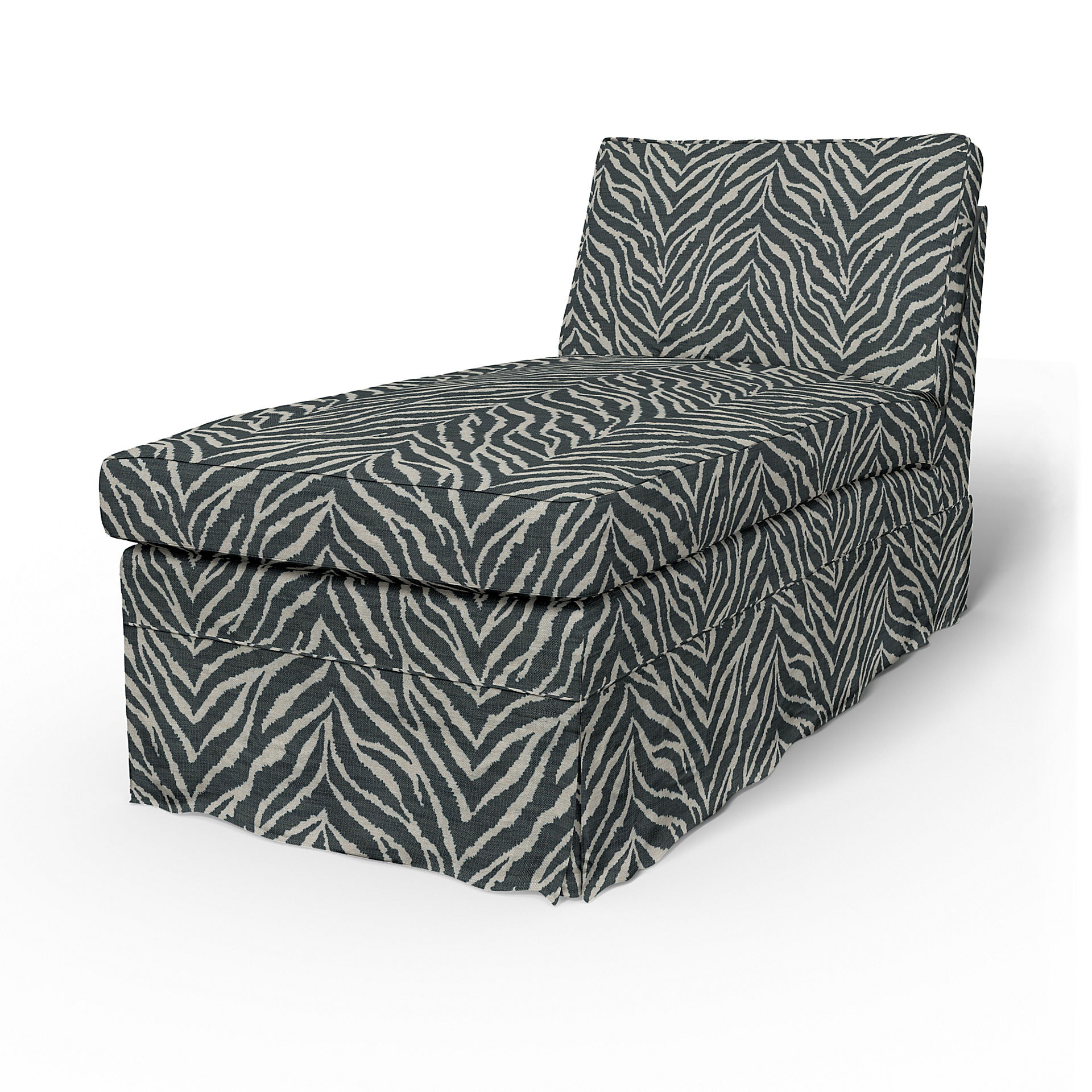 Bemz IKEA - Hoes voor chaise longue Ektorp, Black/White, DE NATURES’ PALETTE COLLECTION VAN 