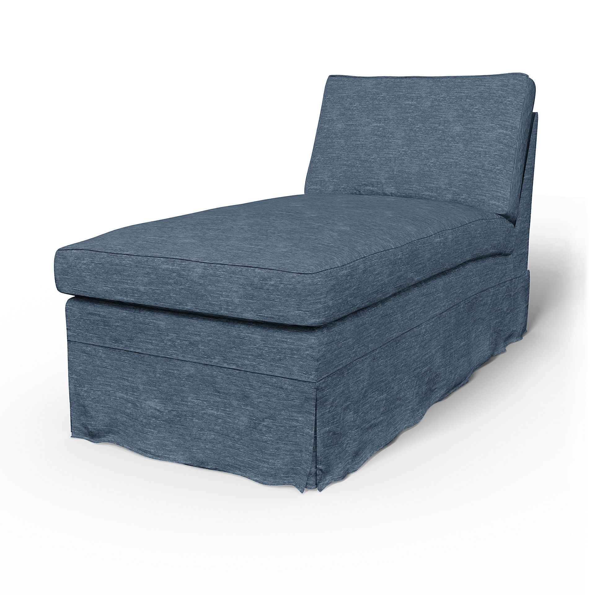 IKEA - Överdrag till Ektorp schäslong, Mineral Blue, Sammet - Bemz