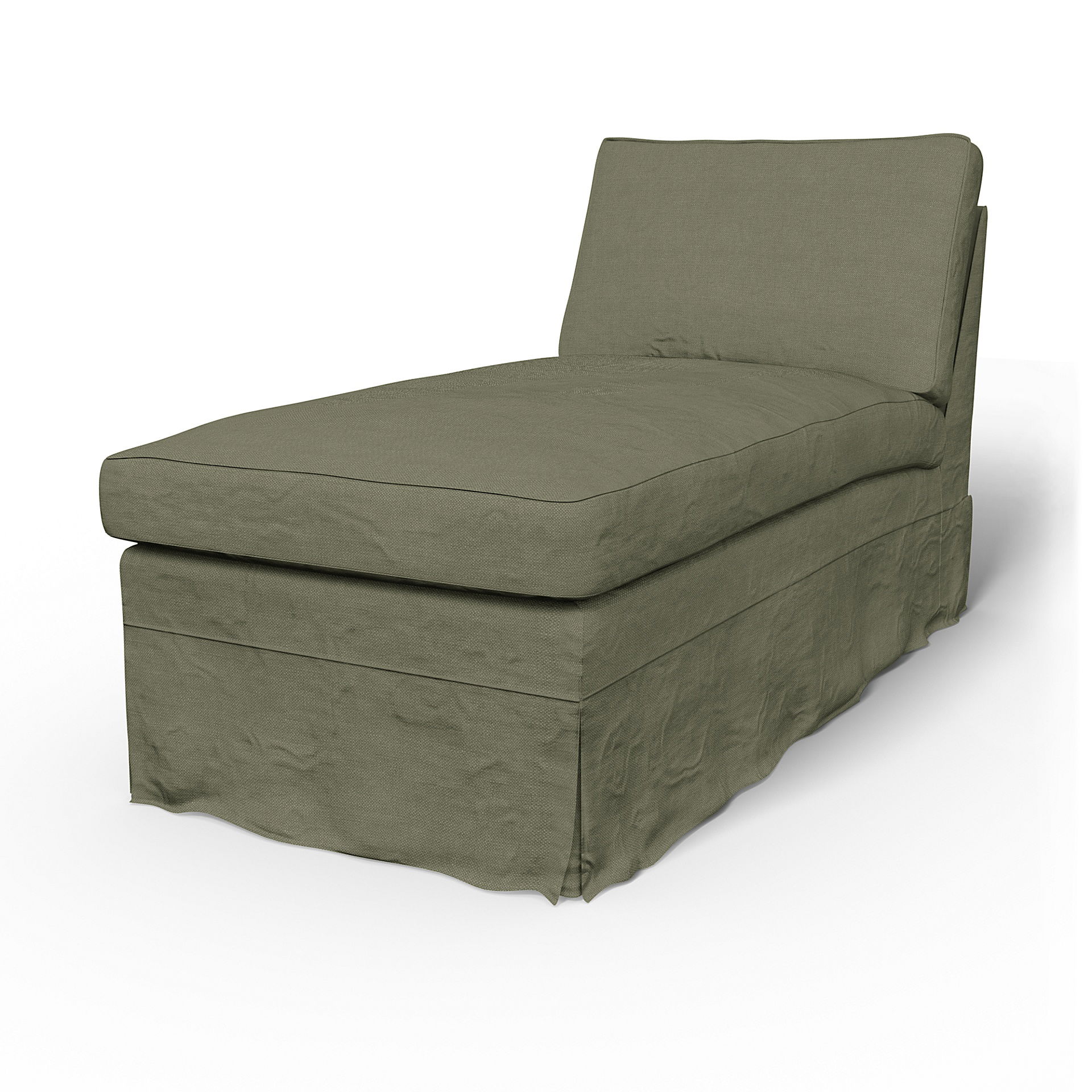 IKEA - Ektorp Chaise Longue Cover, Sage, Linen - Bemz