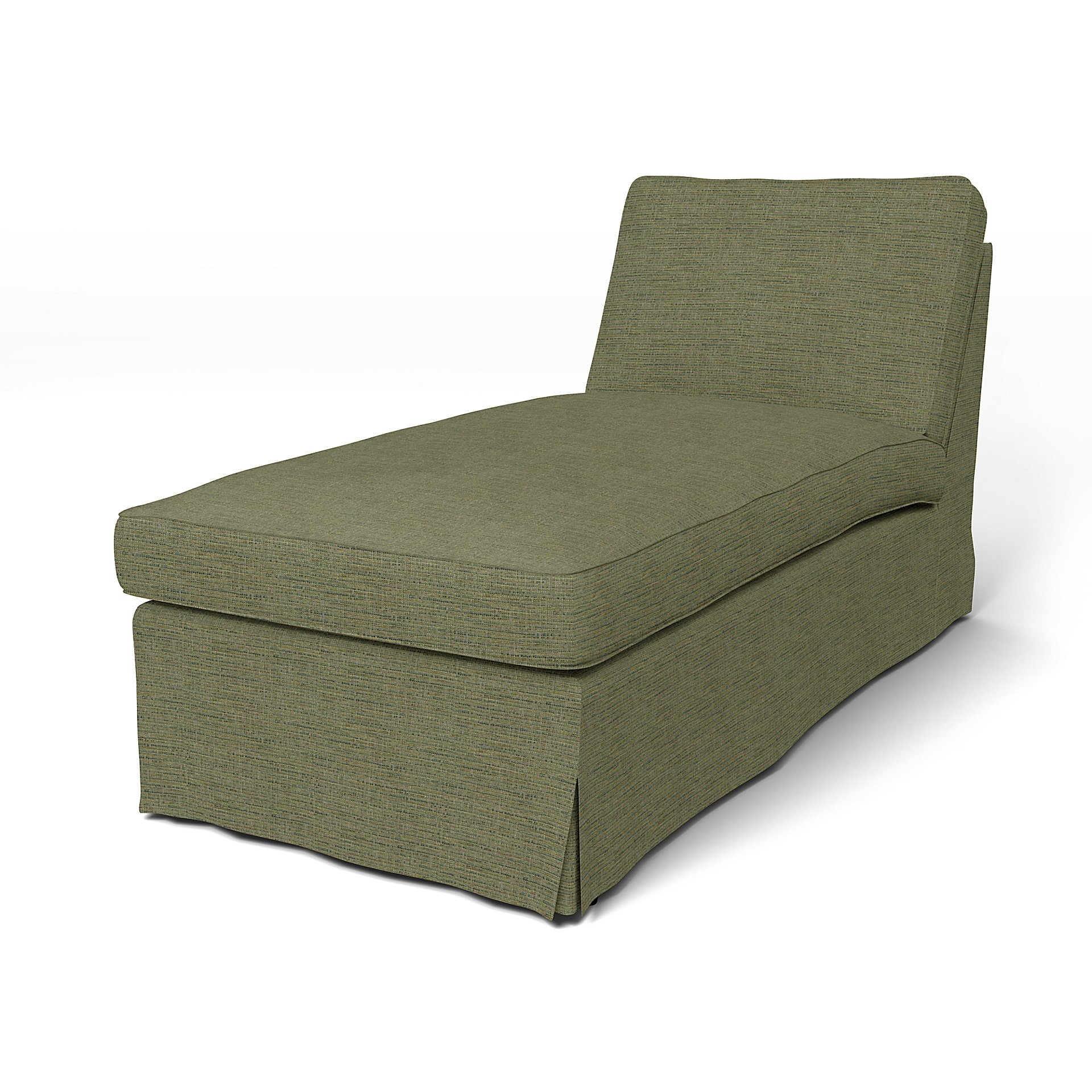 IKEA - Ektorp Chaise Longue Cover, Meadow Green, Boucle & Texture - Bemz
