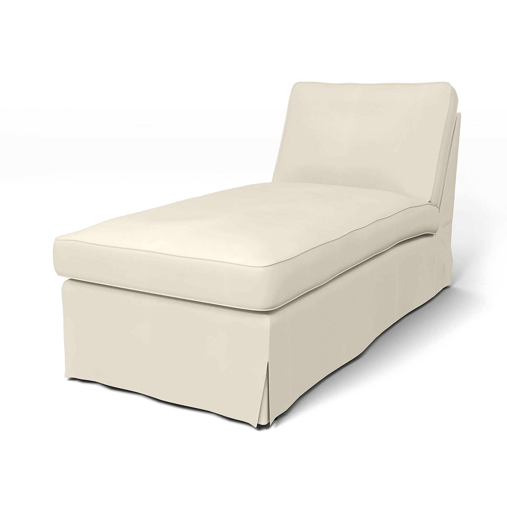 IKEA - Ektorp Chaise Longue Cover, Tofu, Cotton - Bemz