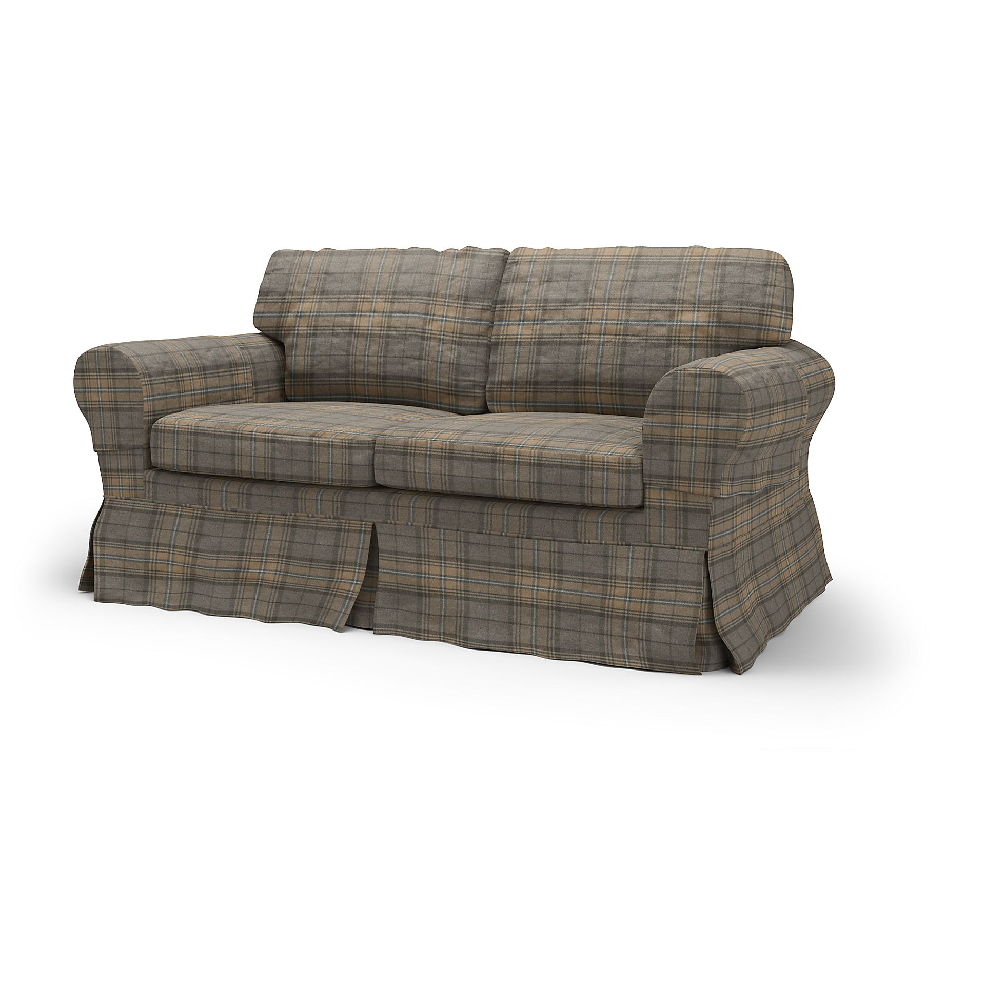 IKEA - Överdrag till Ektorp 2-sitssoffa, Bark Brown, ULL - Bemz