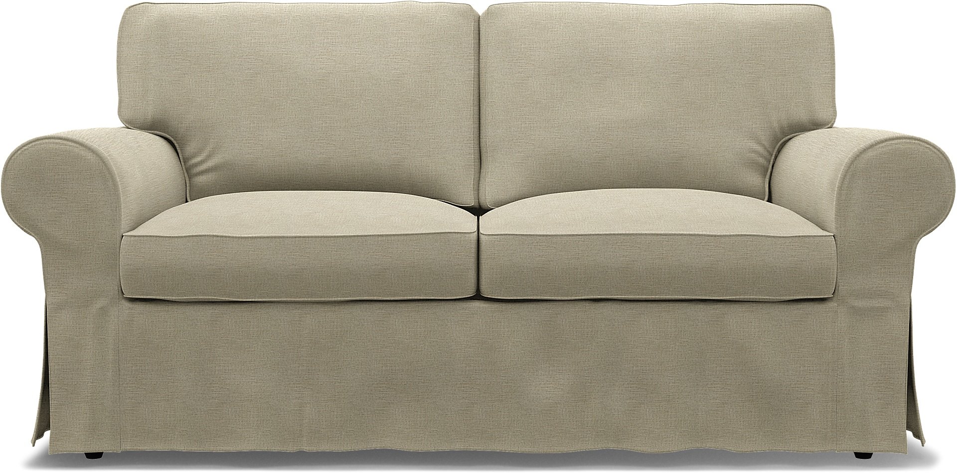 IKEA - Ektorp 2 Seater Sofa Cover, Soft White, Boucle & Texture - Bemz