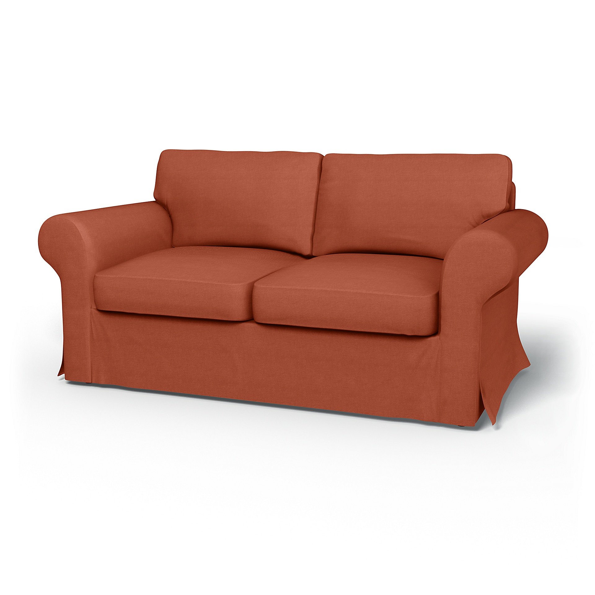 IKEA - Ektorp 2 Seater Sofa Cover, Burnt Orange, Linen - Bemz