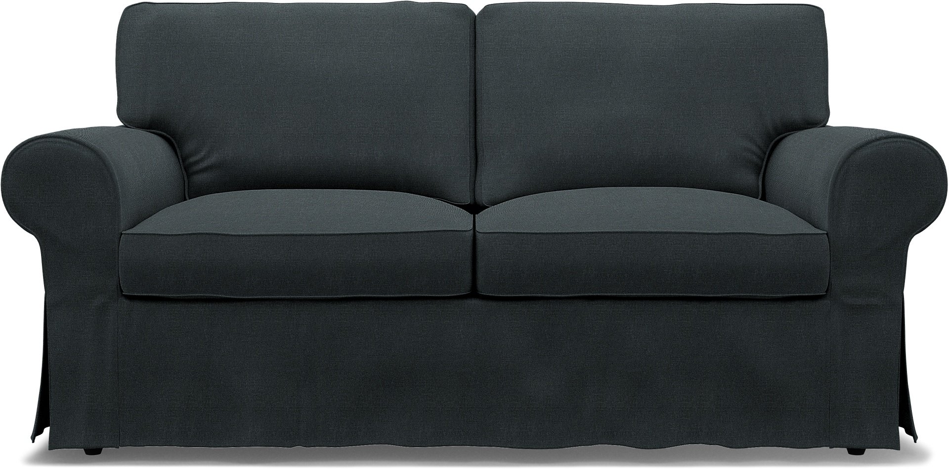 IKEA - Ektorp 2 Seater Sofa Cover, Graphite Grey, Linen - Bemz