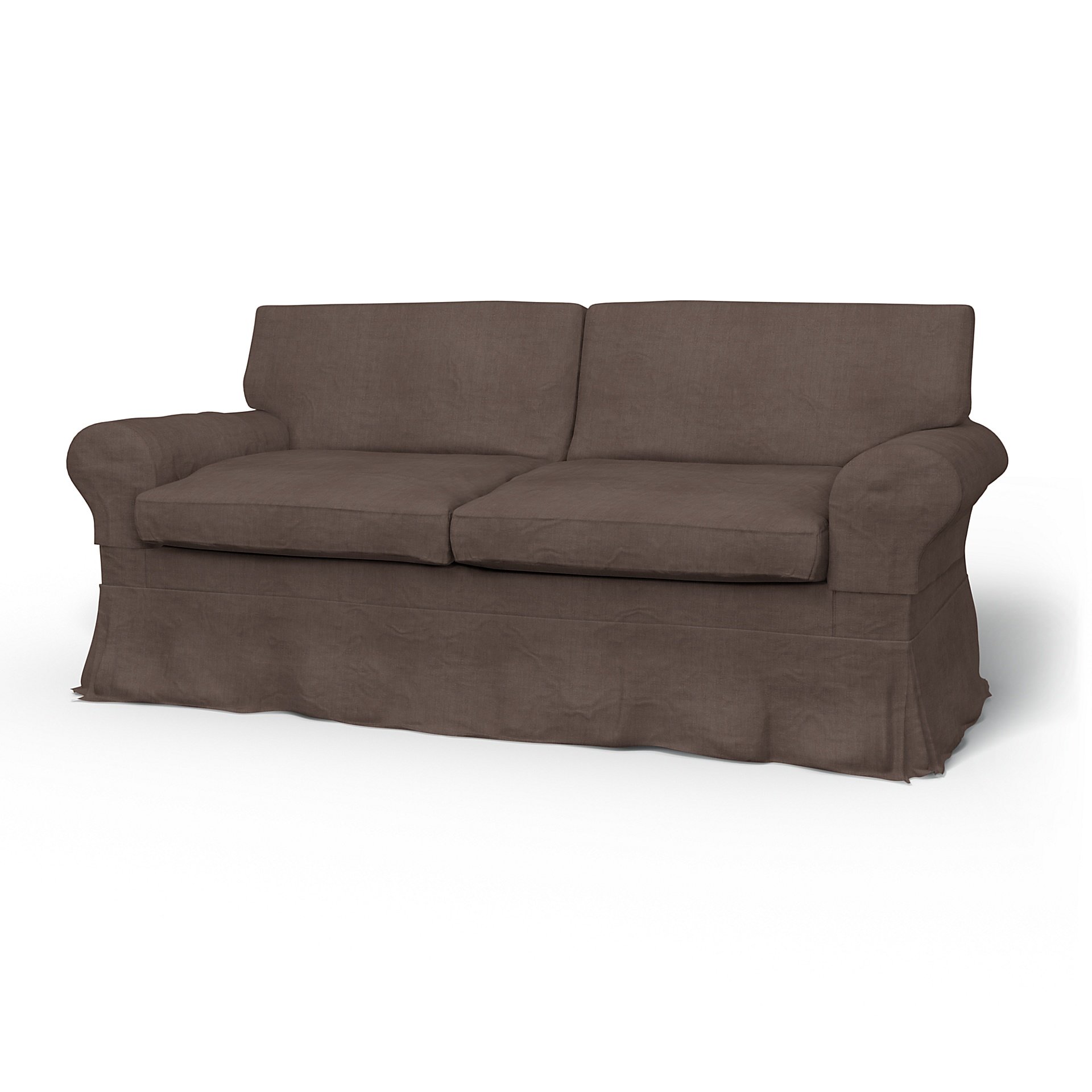 IKEA - Ektorp 2 Seater Sofa Bed Cover, Cocoa, Linen - Bemz