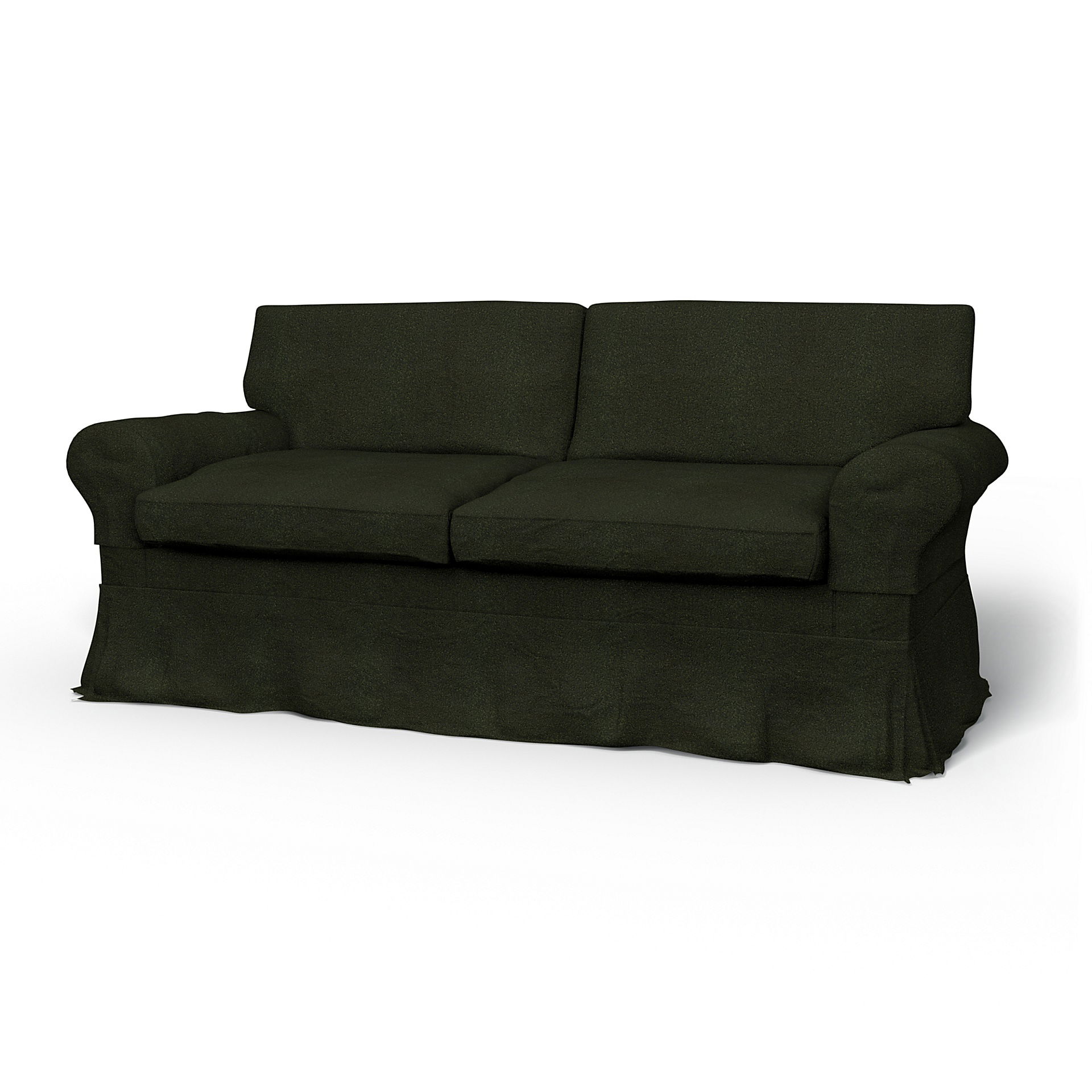 Bemz IKEA - Hoes voor 2-zitsslaapbank Ektorp, Dark Moss Green, DE NATURES’ PALETTE COLLECTION VAN 