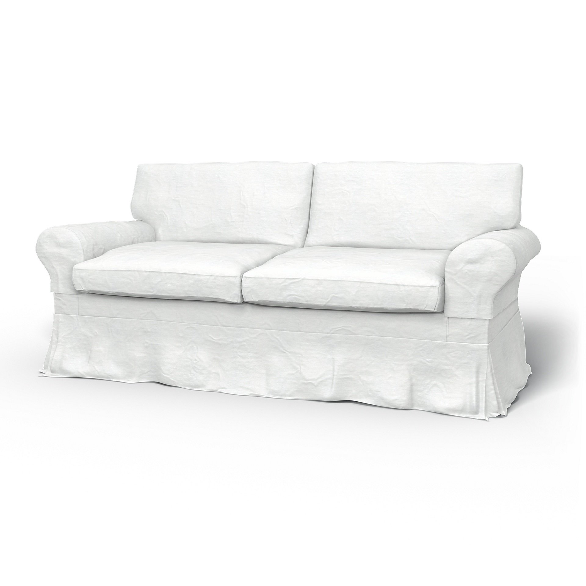 IKEA - Ektorp 2 Seater Sofa Bed Cover, White, Linen - Bemz