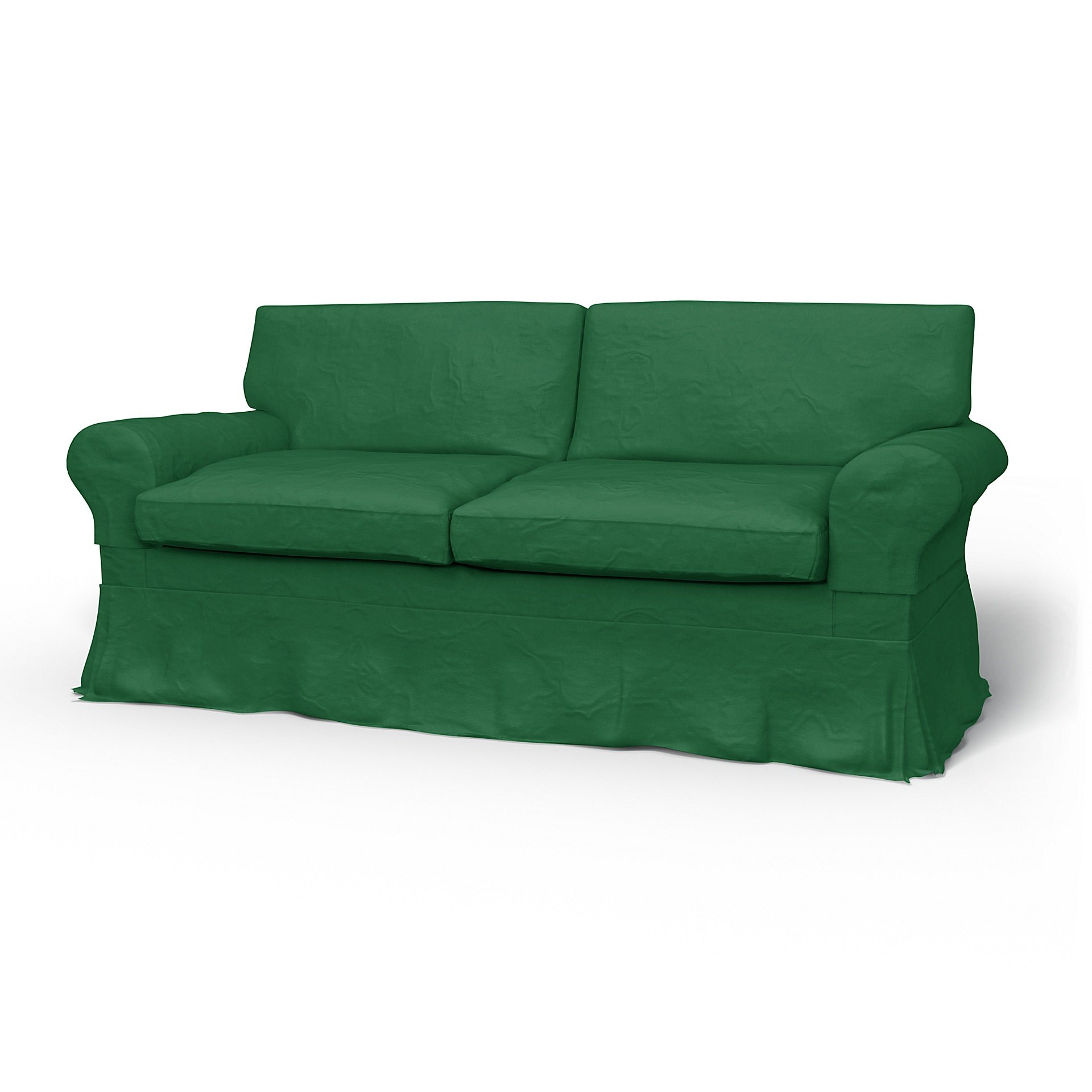 IKEA - Ektorp 2 Seater Sofa Bed Cover, Abundant Green, Velvet - Bemz