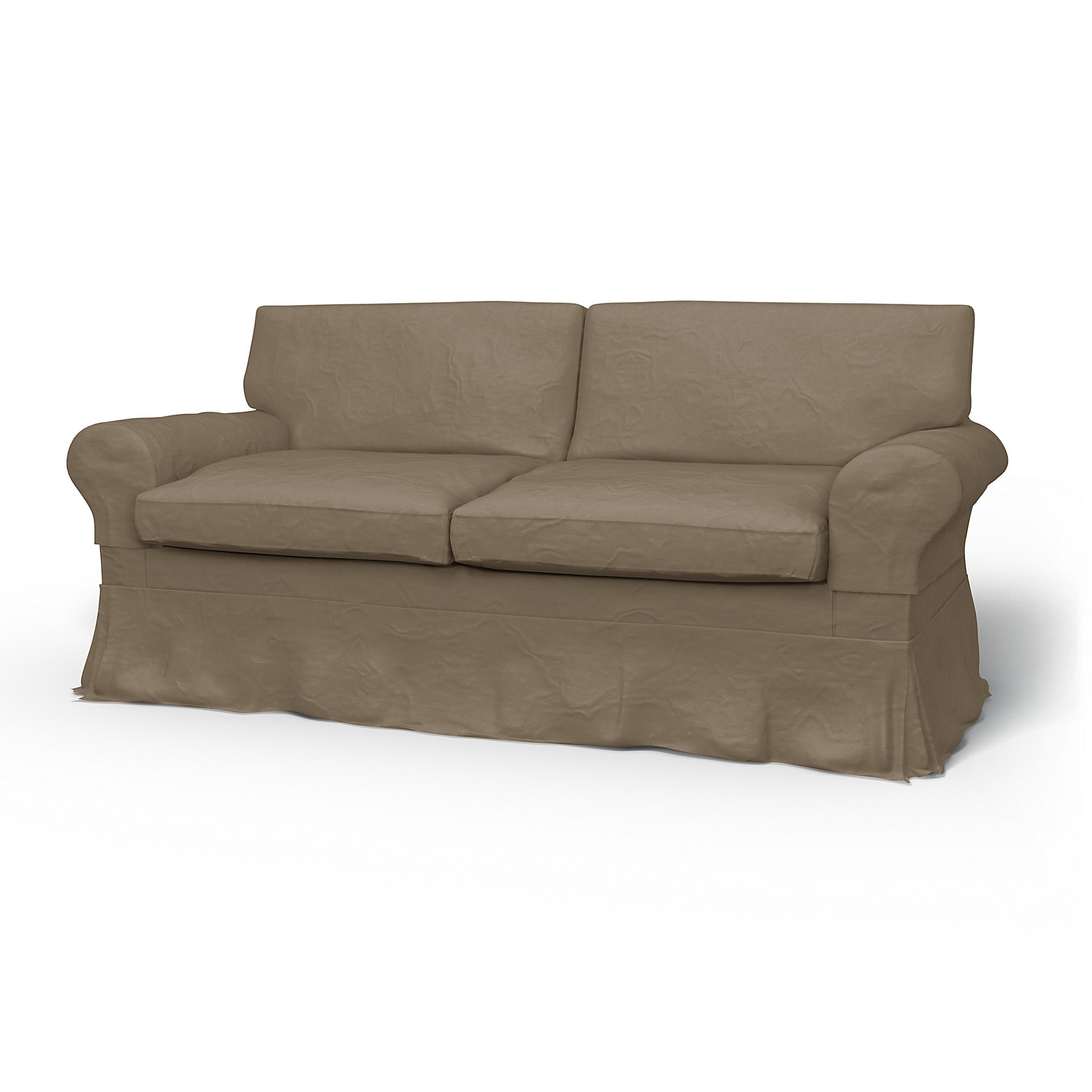 IKEA - Ektorp 2 Seater Sofa Bed Cover, Taupe, Velvet - Bemz