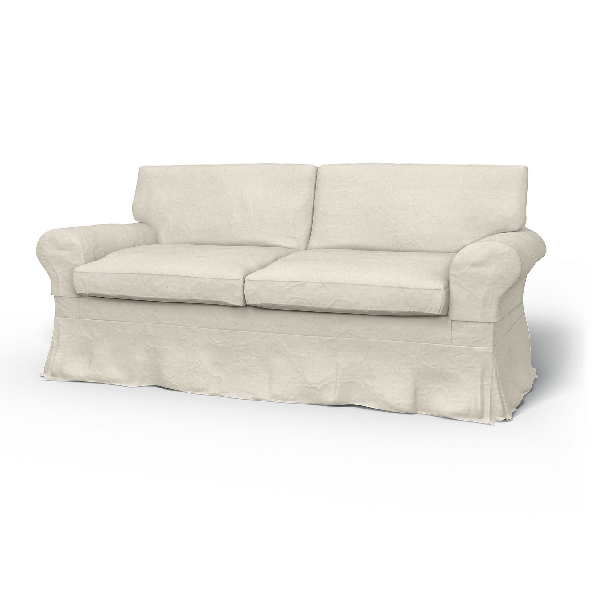 IKEA - Ektorp 2 Seater Sofa Bed Cover, Unbleached, Linen - Bemz