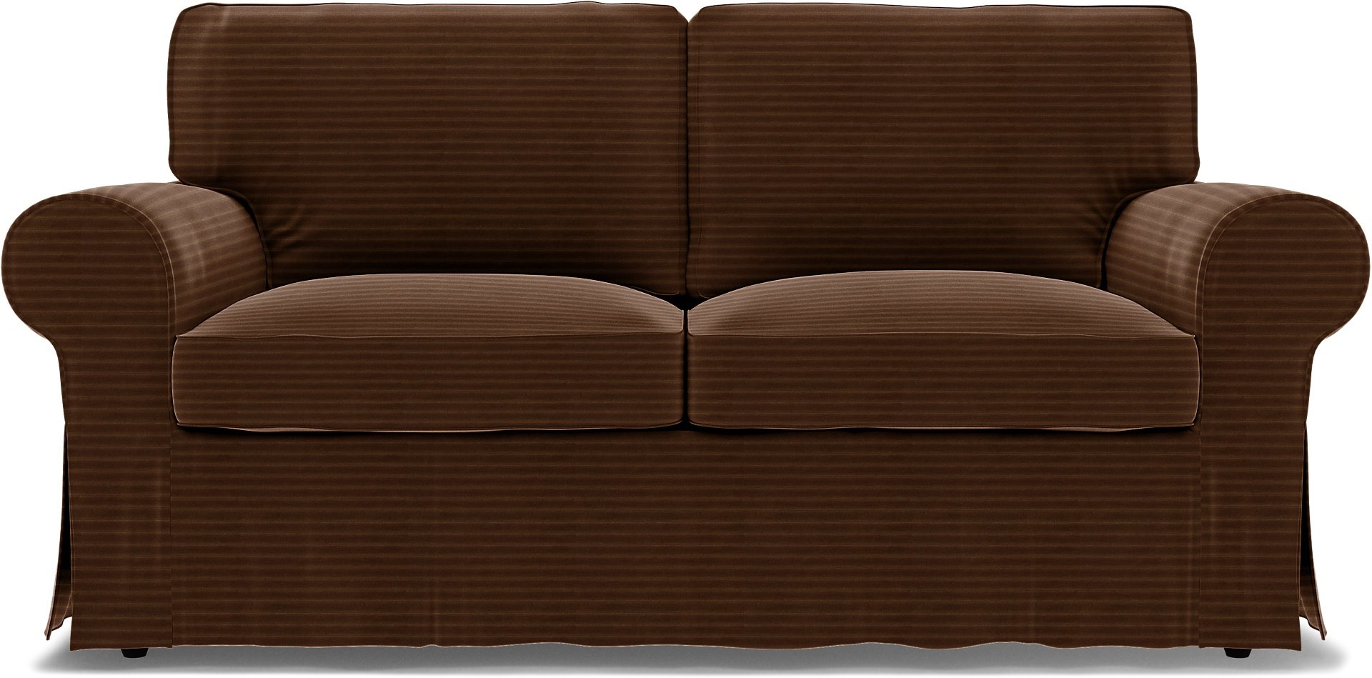 IKEA - Ektorp 2 Seater Sofa Bed Cover, Chocolate Brown, Corduroy - Bemz