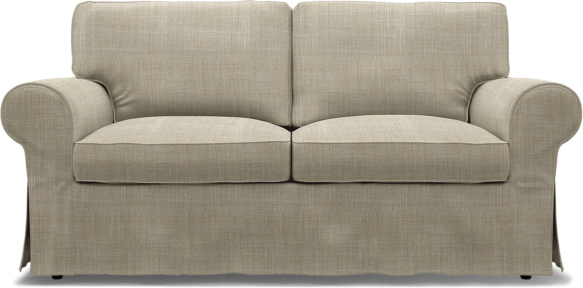 IKEA - Ektorp 2 Seater Sofa Bed Cover, Sand Beige, Boucle & Texture - Bemz