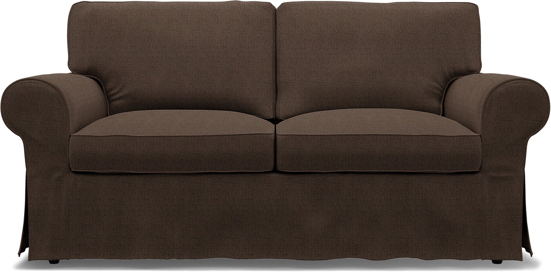 IKEA - Ektorp 2 Seater Sofa Bed Cover, Chocolate, Boucle & Texture - Bemz