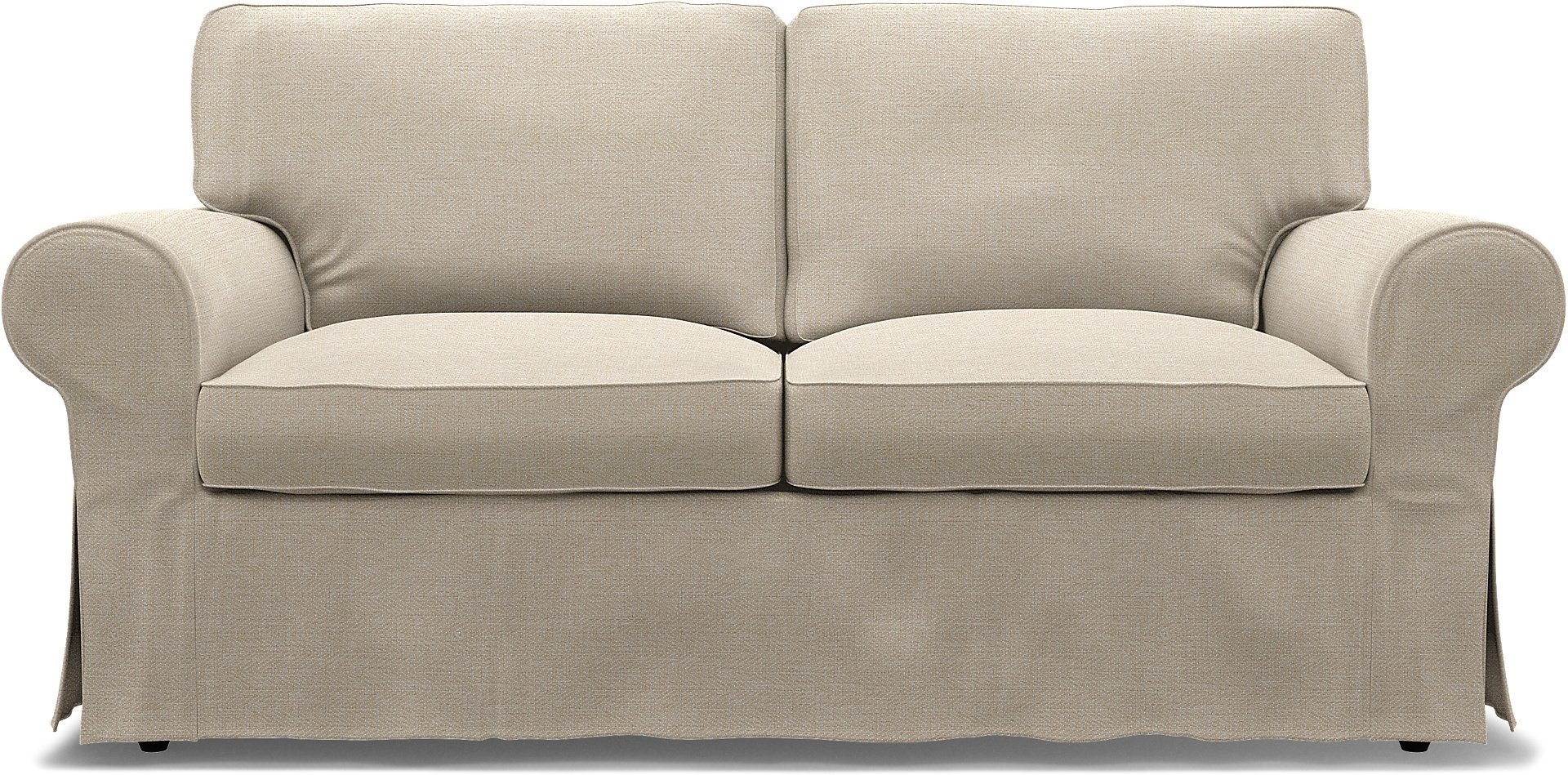 IKEA - Ektorp 2 Seater Sofa Bed Cover, Natural, Boucle & Texture - Bemz