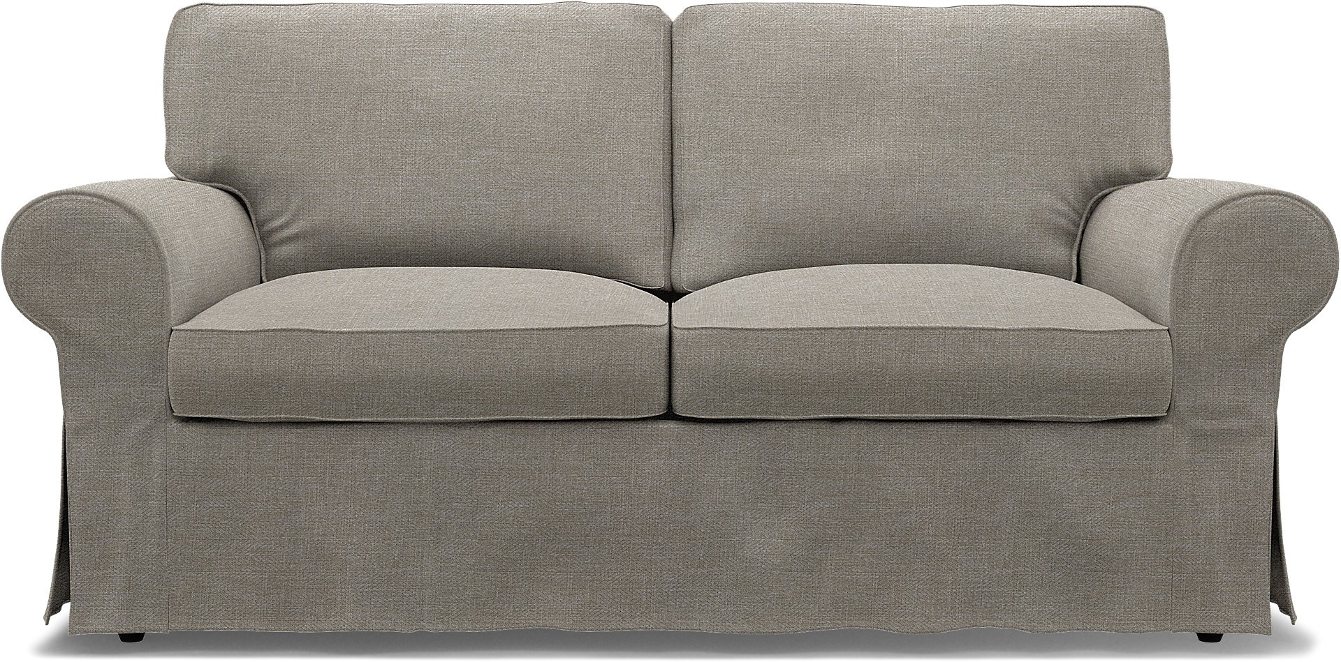 IKEA - Ektorp 2 Seater Sofa Bed Cover, Greige, Boucle & Texture - Bemz