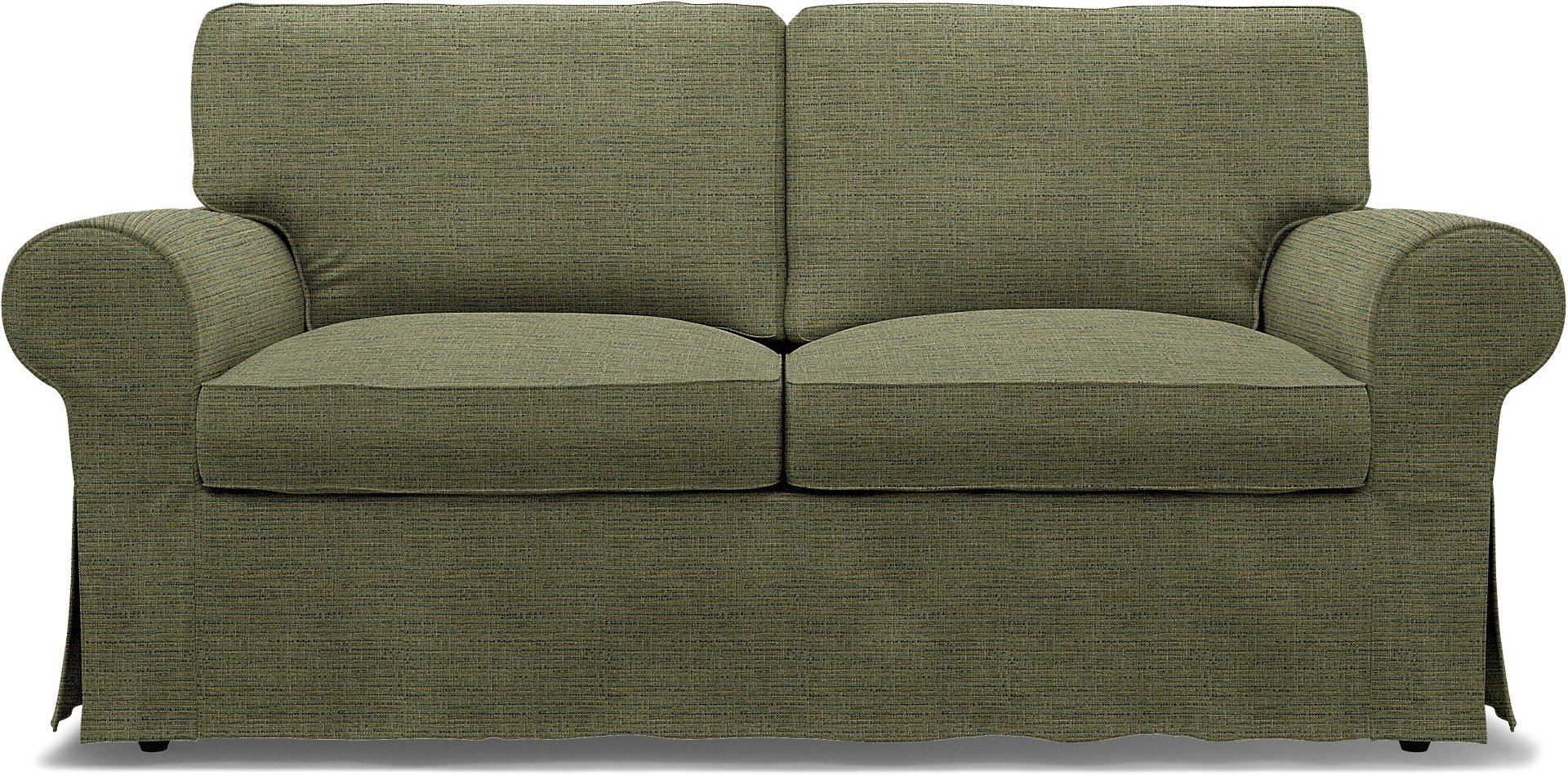 IKEA - Ektorp 2 Seater Sofa Bed Cover, Meadow Green, Boucle & Texture - Bemz
