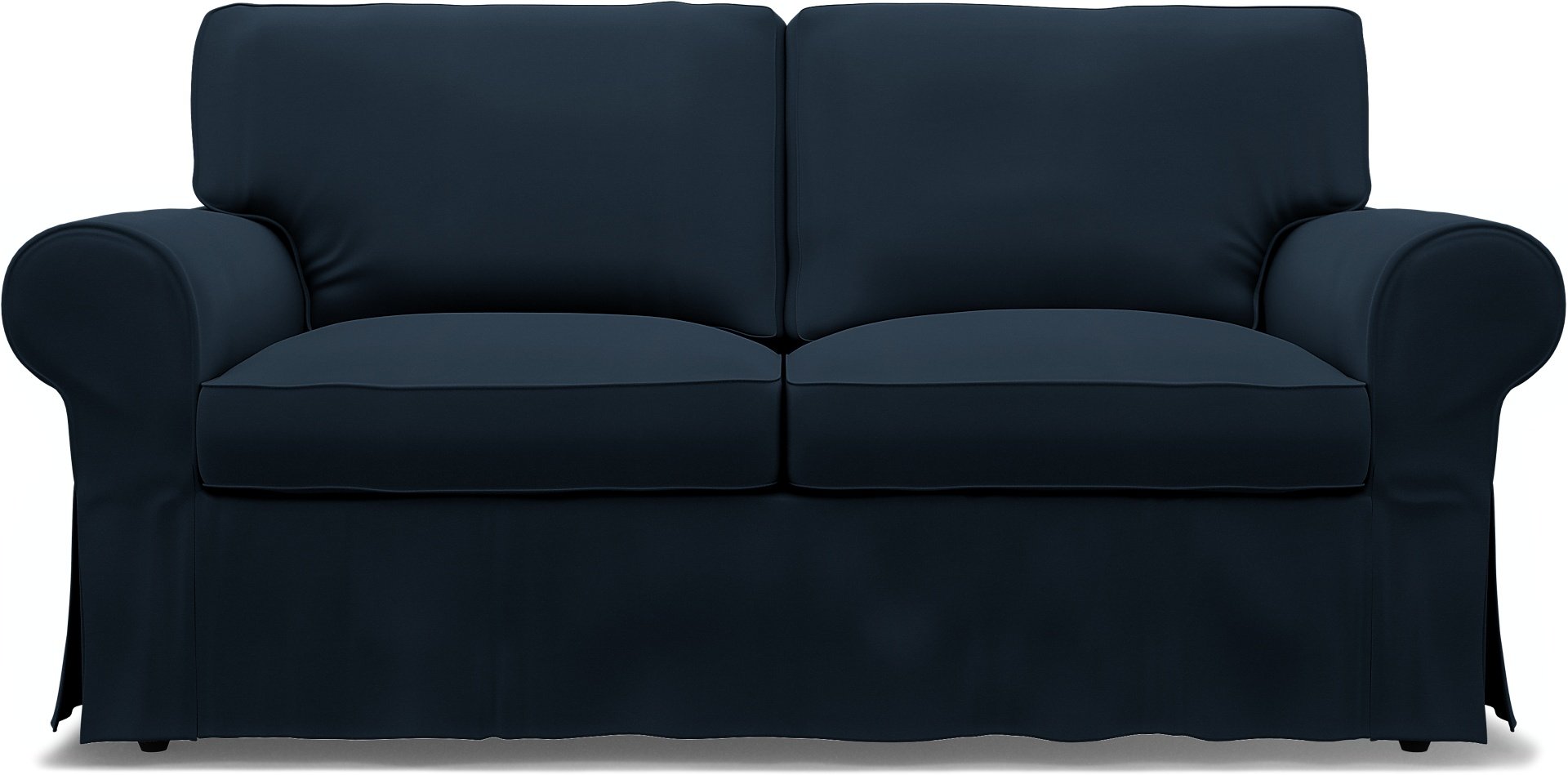 IKEA - Ektorp 2 Seater Sofa Bed Cover, Navy Blue, Cotton - Bemz