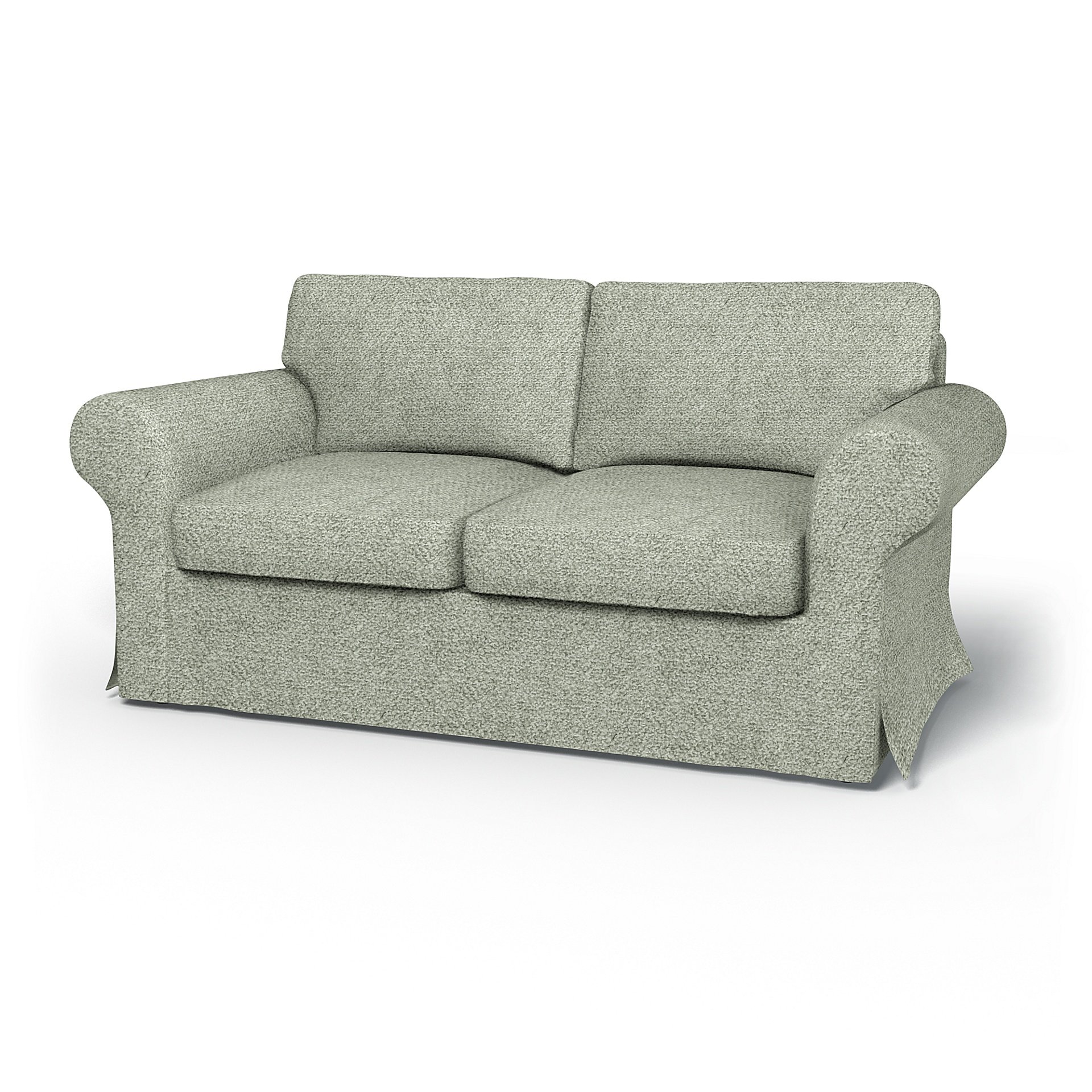IKEA - Ektorp 2 Seater Sofa Bed Cover, Pistachio, Boucle & Texture - Bemz
