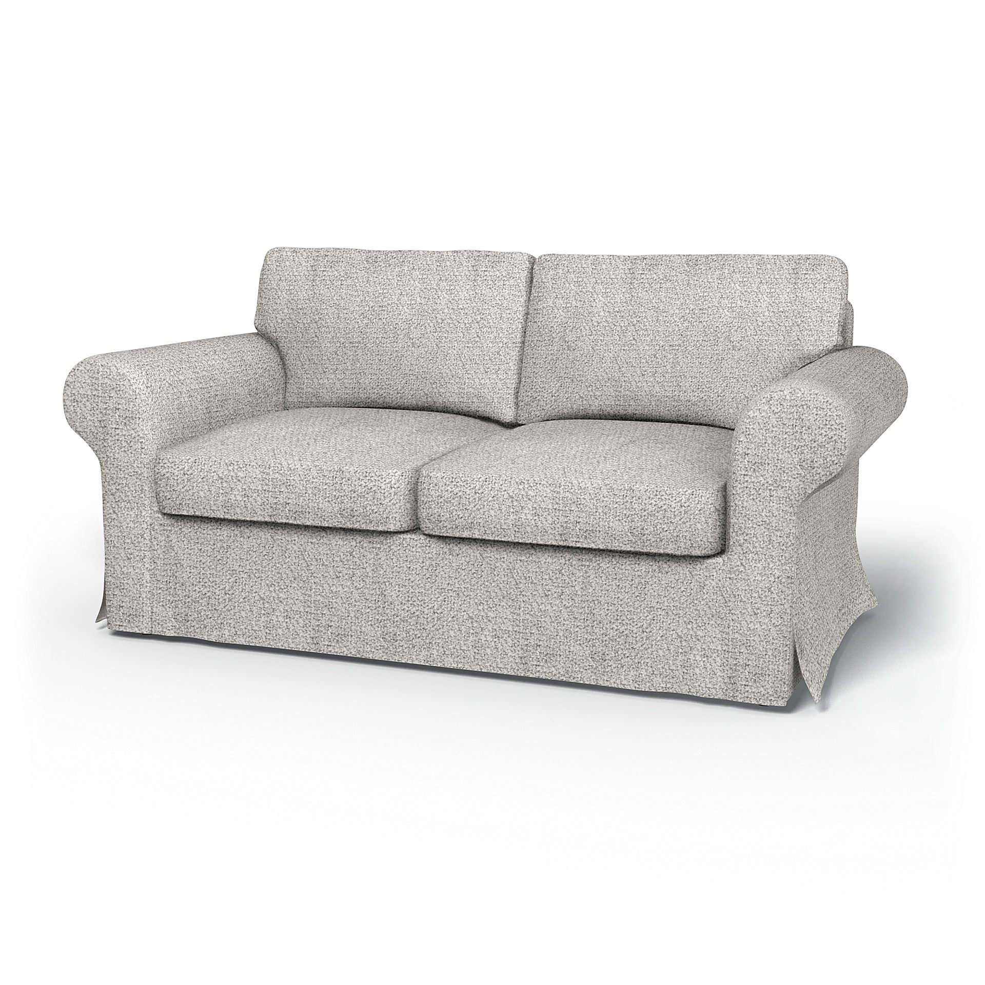 IKEA - Ektorp 2 Seater Sofa Bed Cover, Driftwood, Boucle & Texture - Bemz