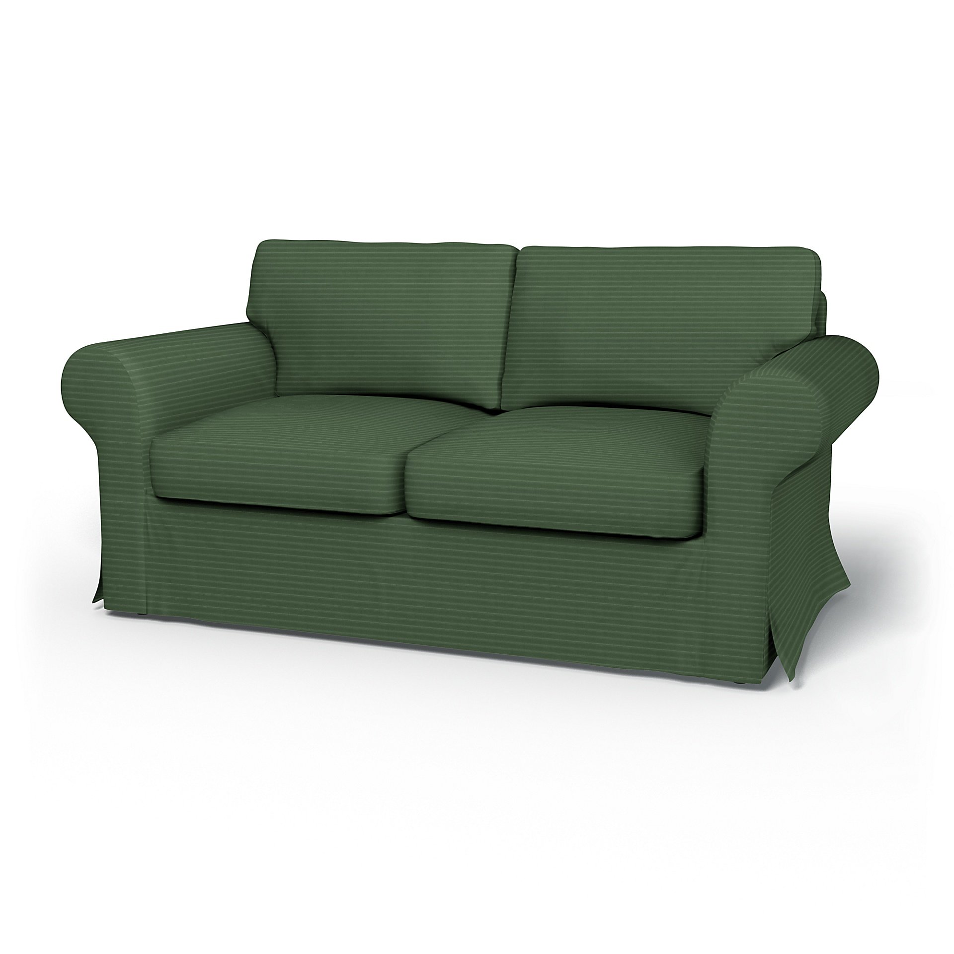 IKEA - Ektorp 2 Seater Sofa Bed Cover, Palm Green, Corduroy - Bemz