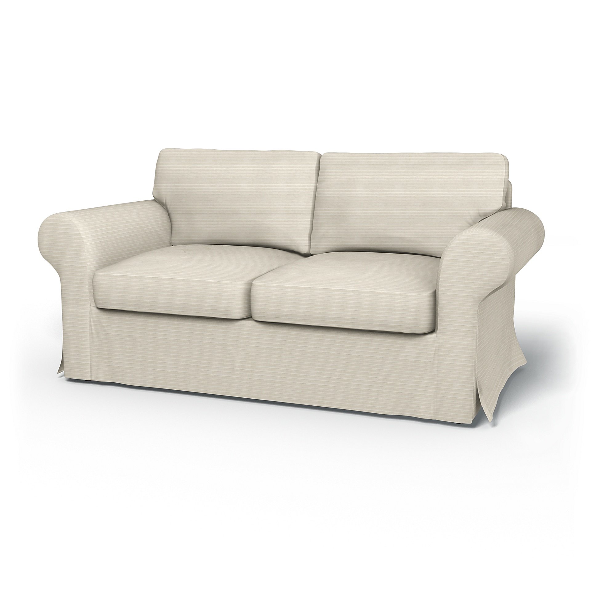 IKEA - Ektorp 2 Seater Sofa Bed Cover, Tofu, Corduroy - Bemz