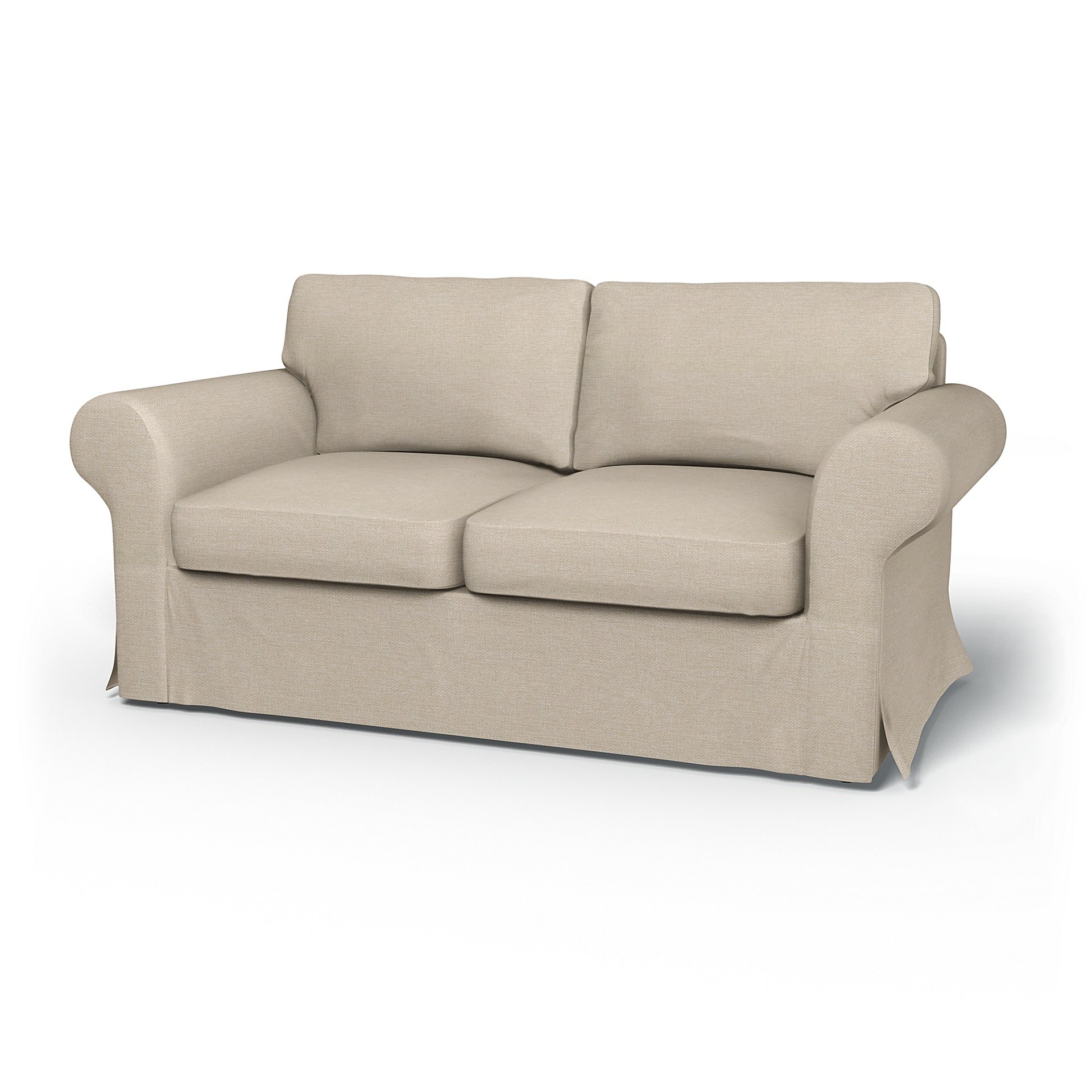 IKEA - Ektorp 2 Seater Sofa Bed Cover, Natural, Boucle & Texture - Bemz