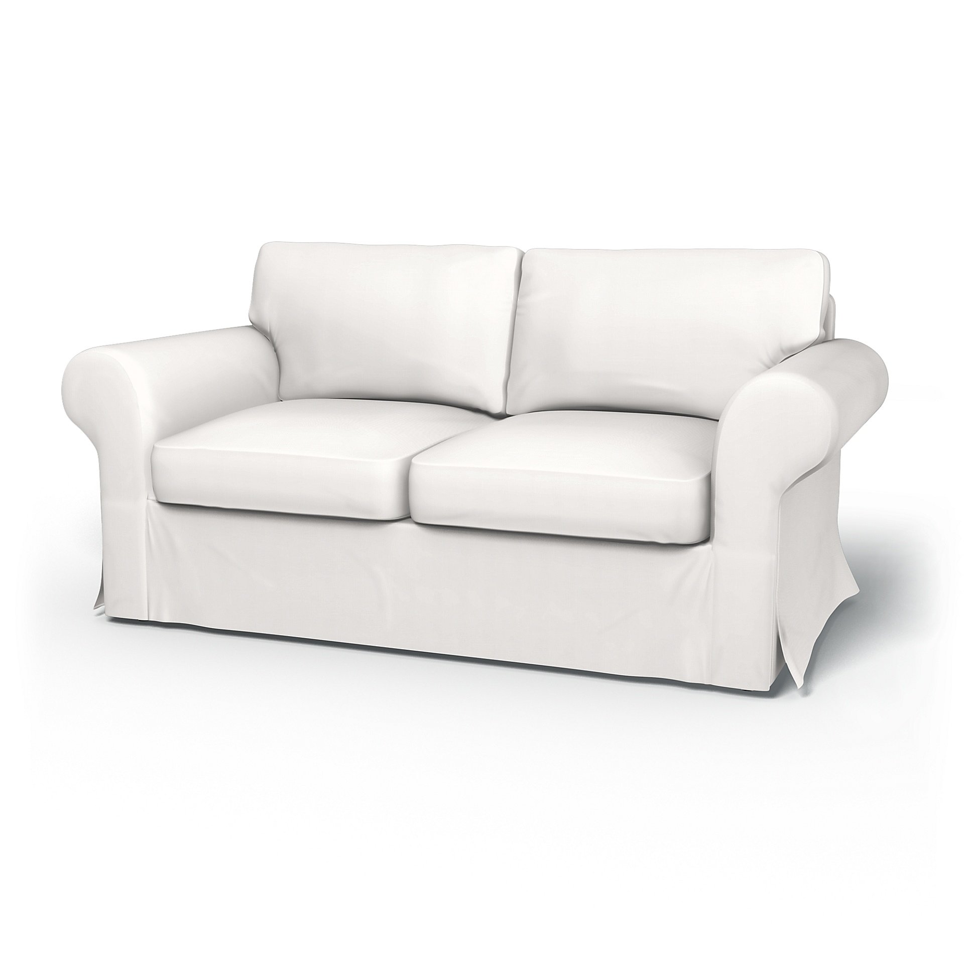 IKEA - Ektorp 2 Seater Sofa Bed Cover, Soft White, Linen - Bemz