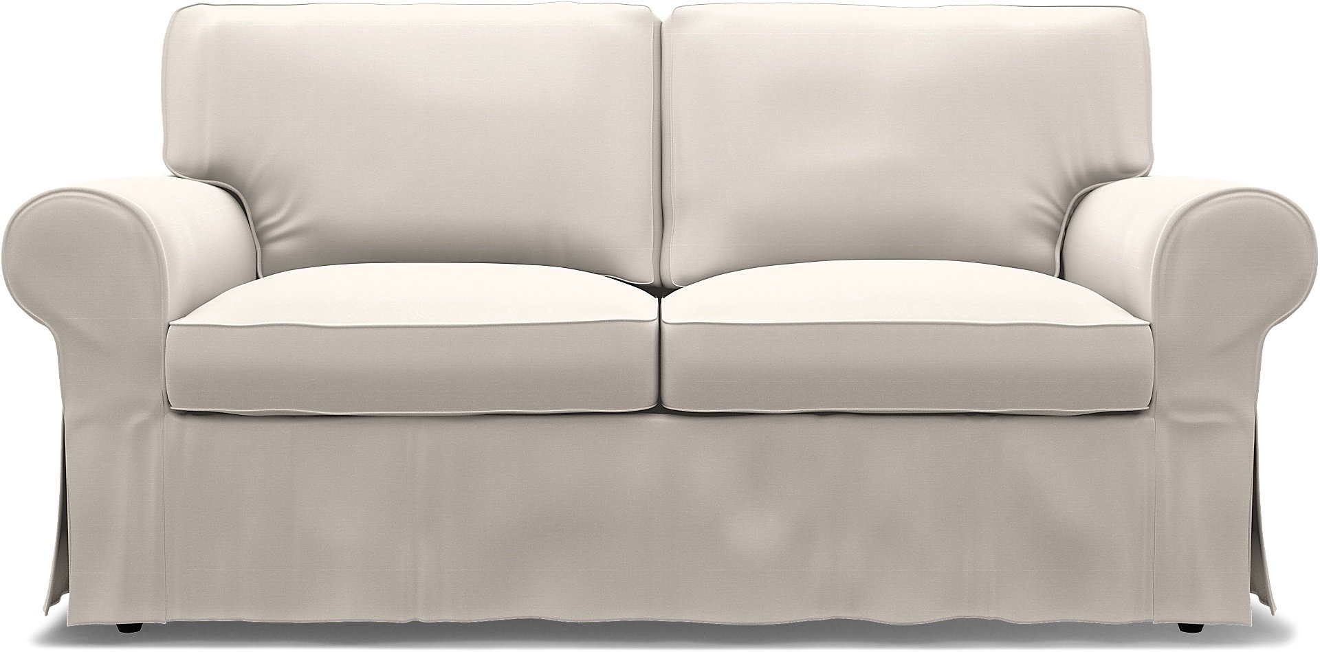 IKEA - Ektorp 2 Seater Sofa Bed Cover, Soft White, Cotton - Bemz