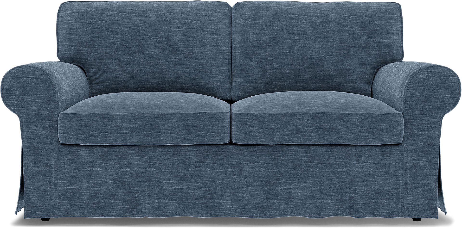 IKEA - Överdrag till Ektorp 2-sitsbäddsoffa, Mineral Blue, Sammet - Bemz