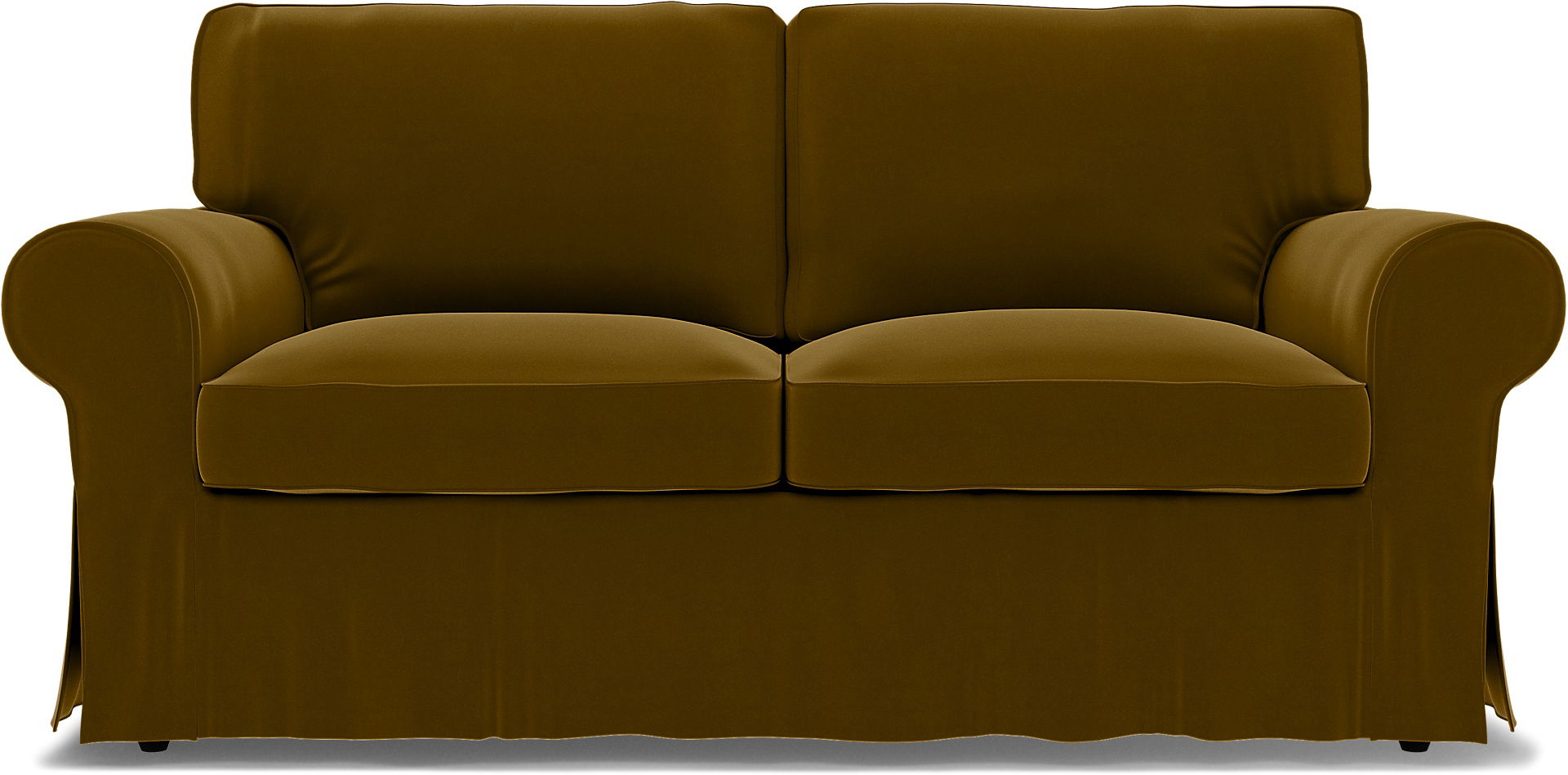 IKEA - Ektorp 2 Seater Sofa Bed Cover, Turmeric, Velvet - Bemz