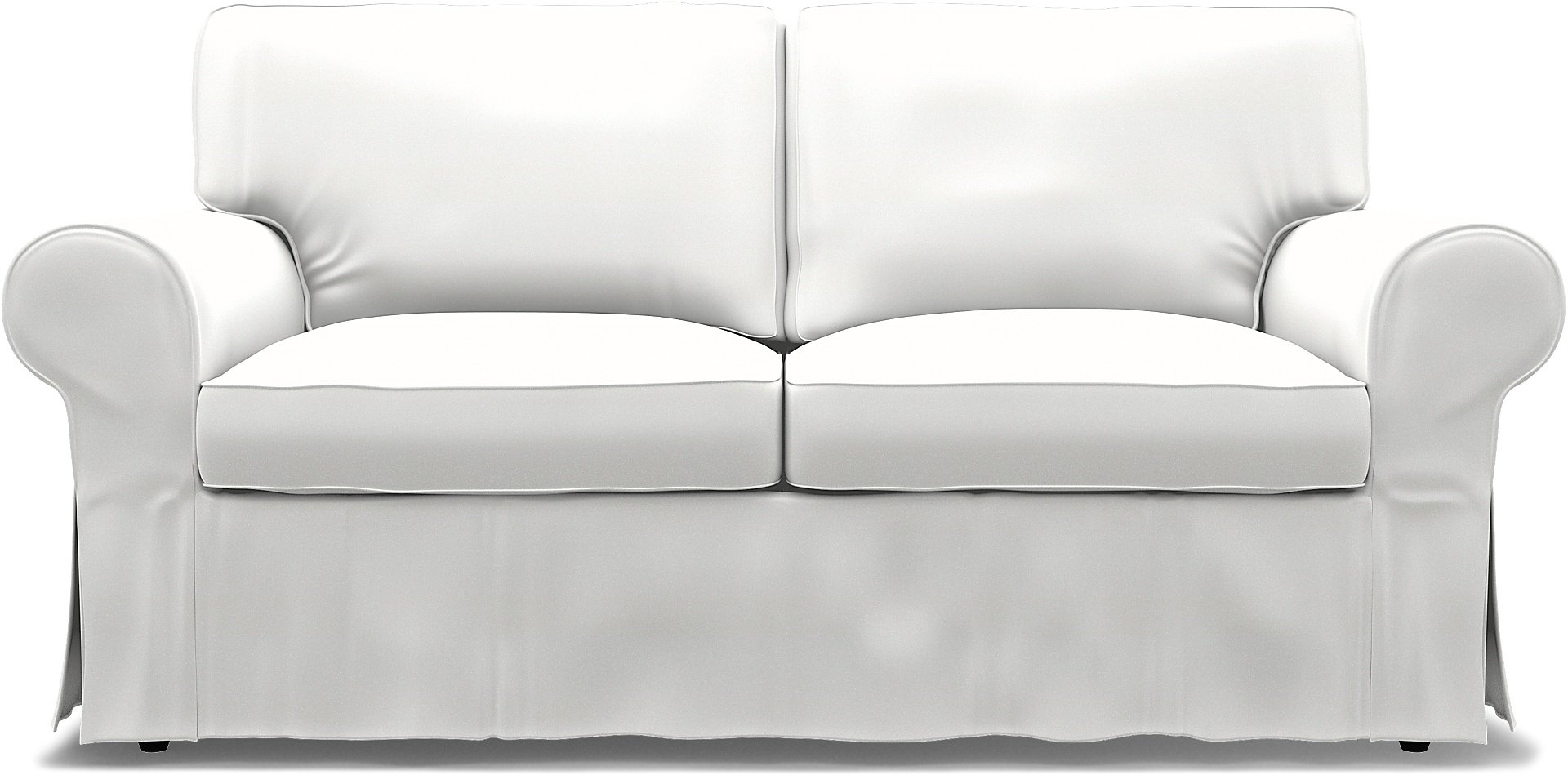 IKEA - Ektorp 2 Seater Sofa Bed Cover, Absolute White, Linen - Bemz