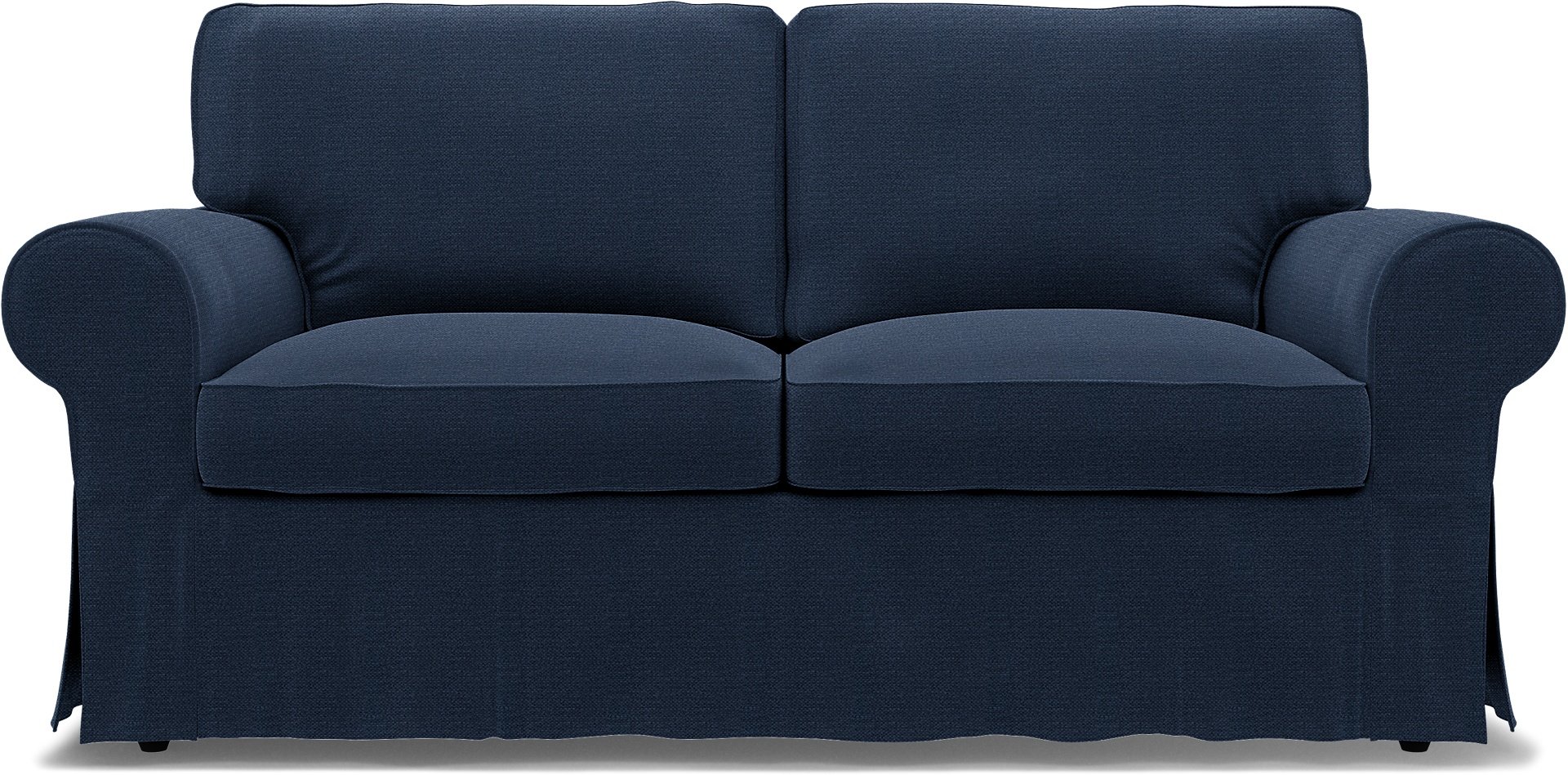 IKEA - Ektorp 2 Seater Sofa Bed Cover, Navy Blue, Linen - Bemz