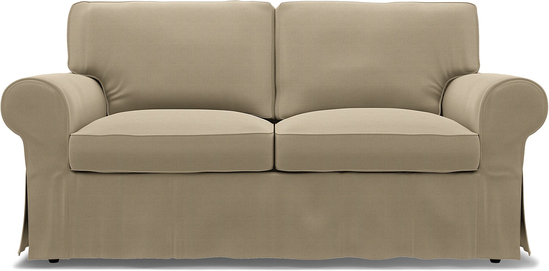 IKEA - Ektorp 2 Seater Sofa Bed Cover, Tan, Linen - Bemz