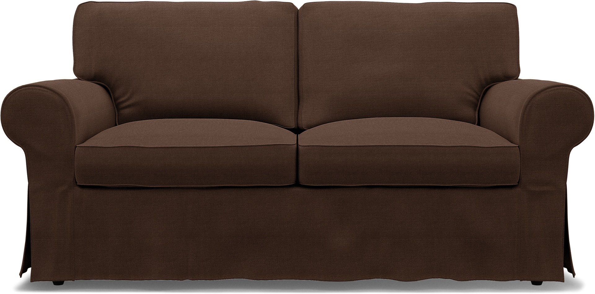 IKEA - Ektorp 2 Seater Sofa Bed Cover, Chocolate, Linen - Bemz