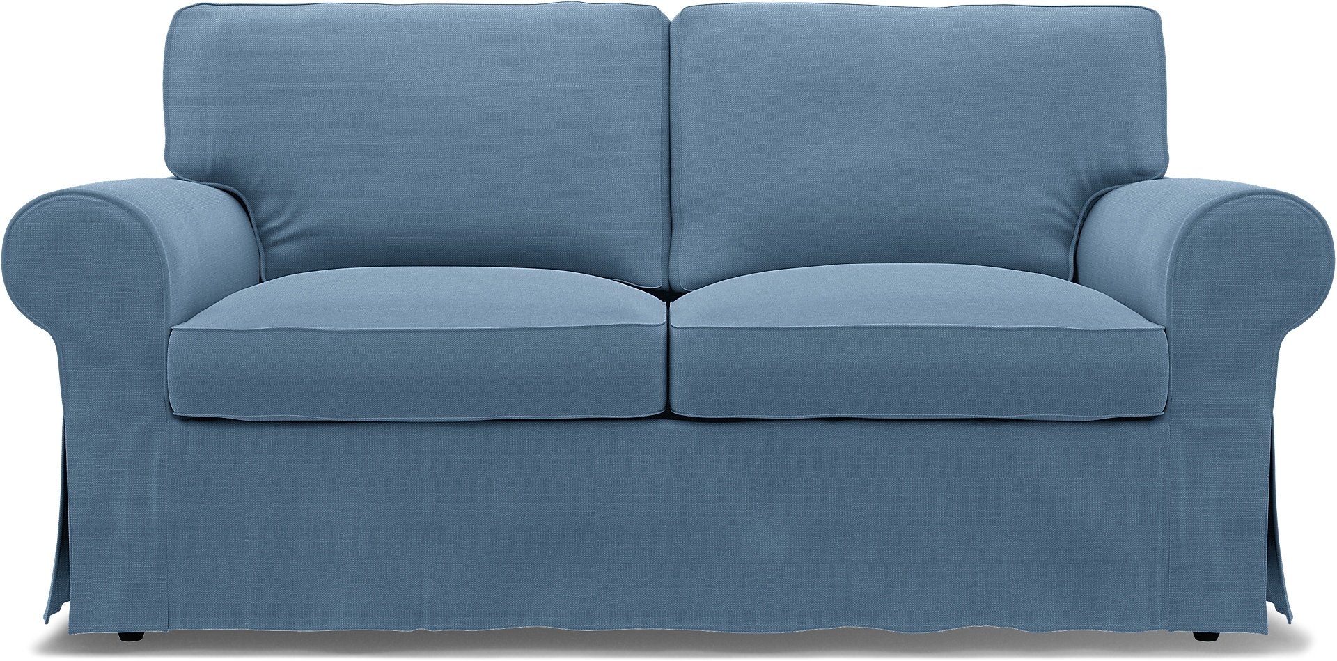 IKEA - Ektorp 2 Seater Sofa Bed Cover, Vintage Blue, Linen - Bemz