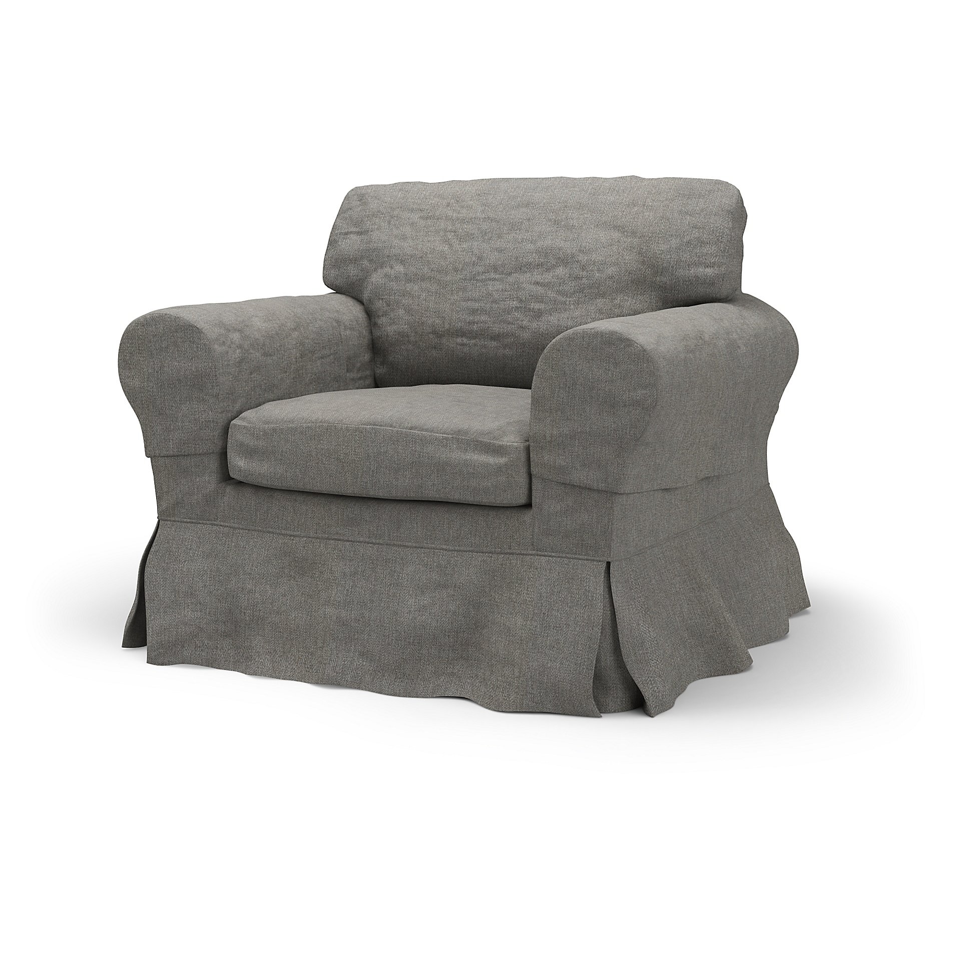 IKEA - Ektorp Armchair Cover, Taupe, Boucle & Texture - Bemz