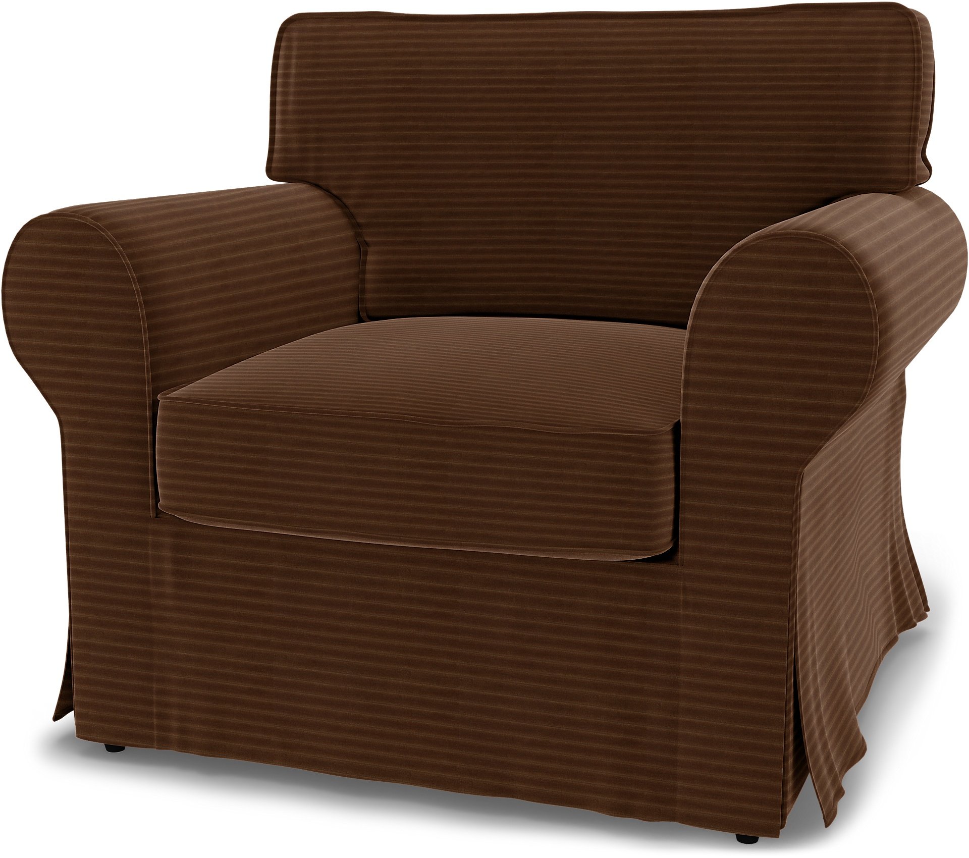 IKEA - Ektorp Armchair Cover, Chocolate Brown, Corduroy - Bemz