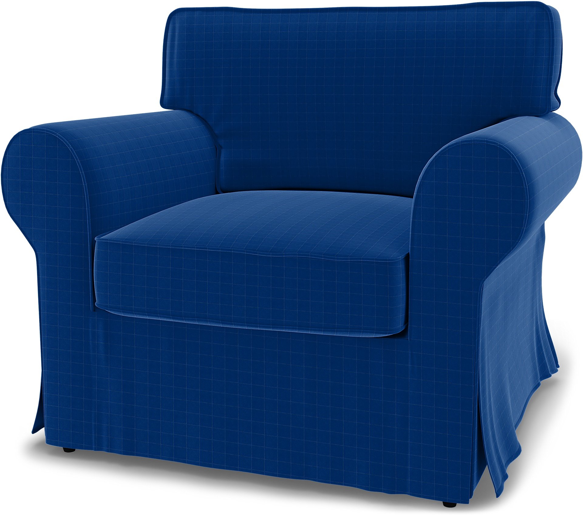 IKEA - Ektorp Armchair Cover, Lapis Blue, Velvet - Bemz