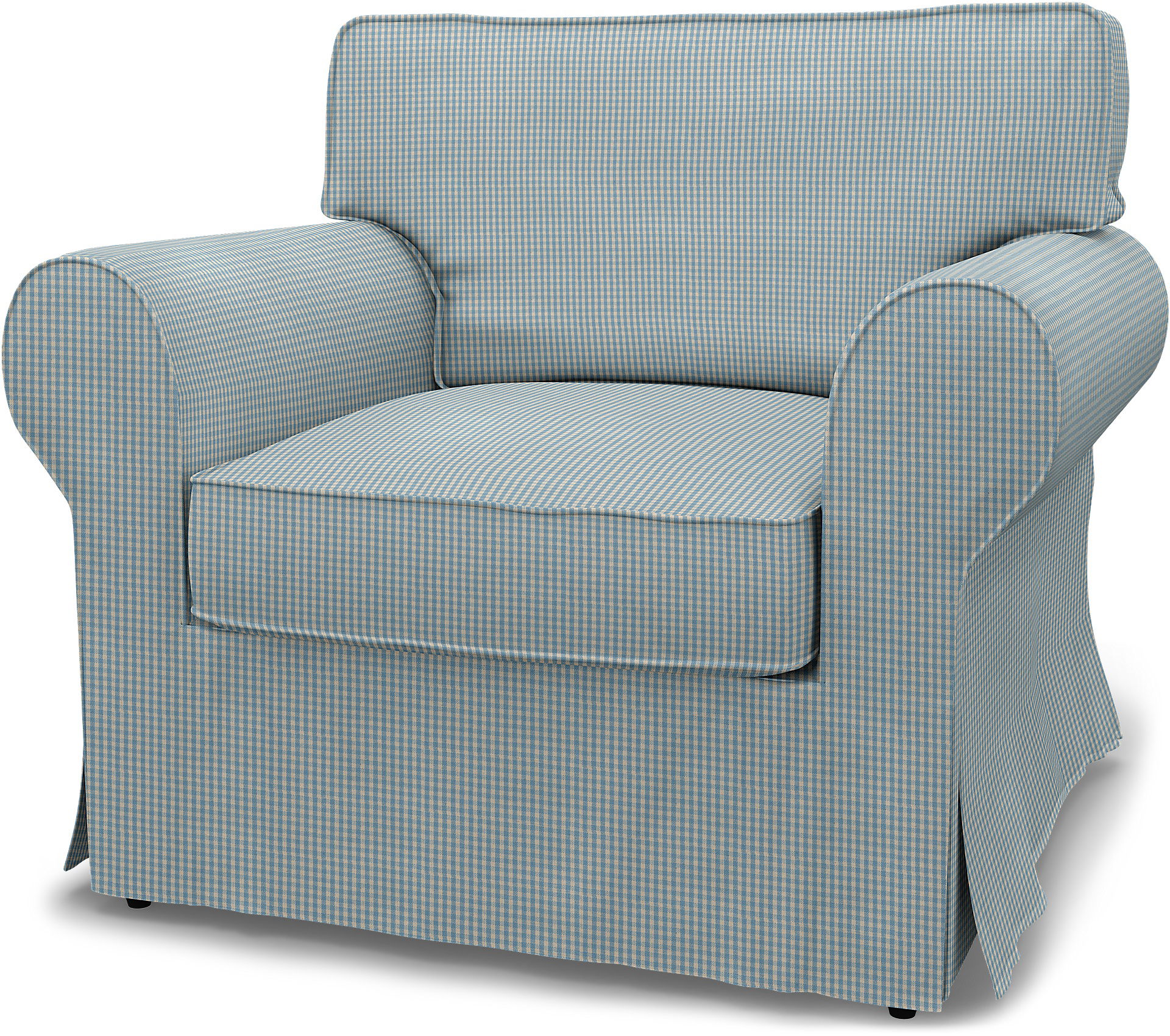 IKEA - Överdrag till Ektorp fåtölj, Sky Blue, Bomull - Bemz